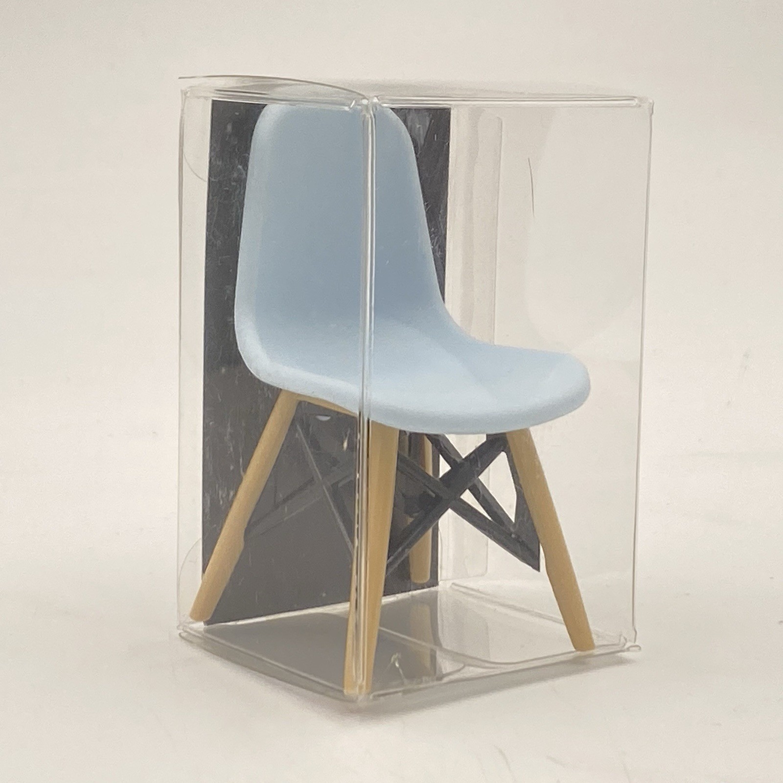 Yamada Miniature MCM Eams Molded Side Chair 1:12 Scale Light Blue Made in Japan