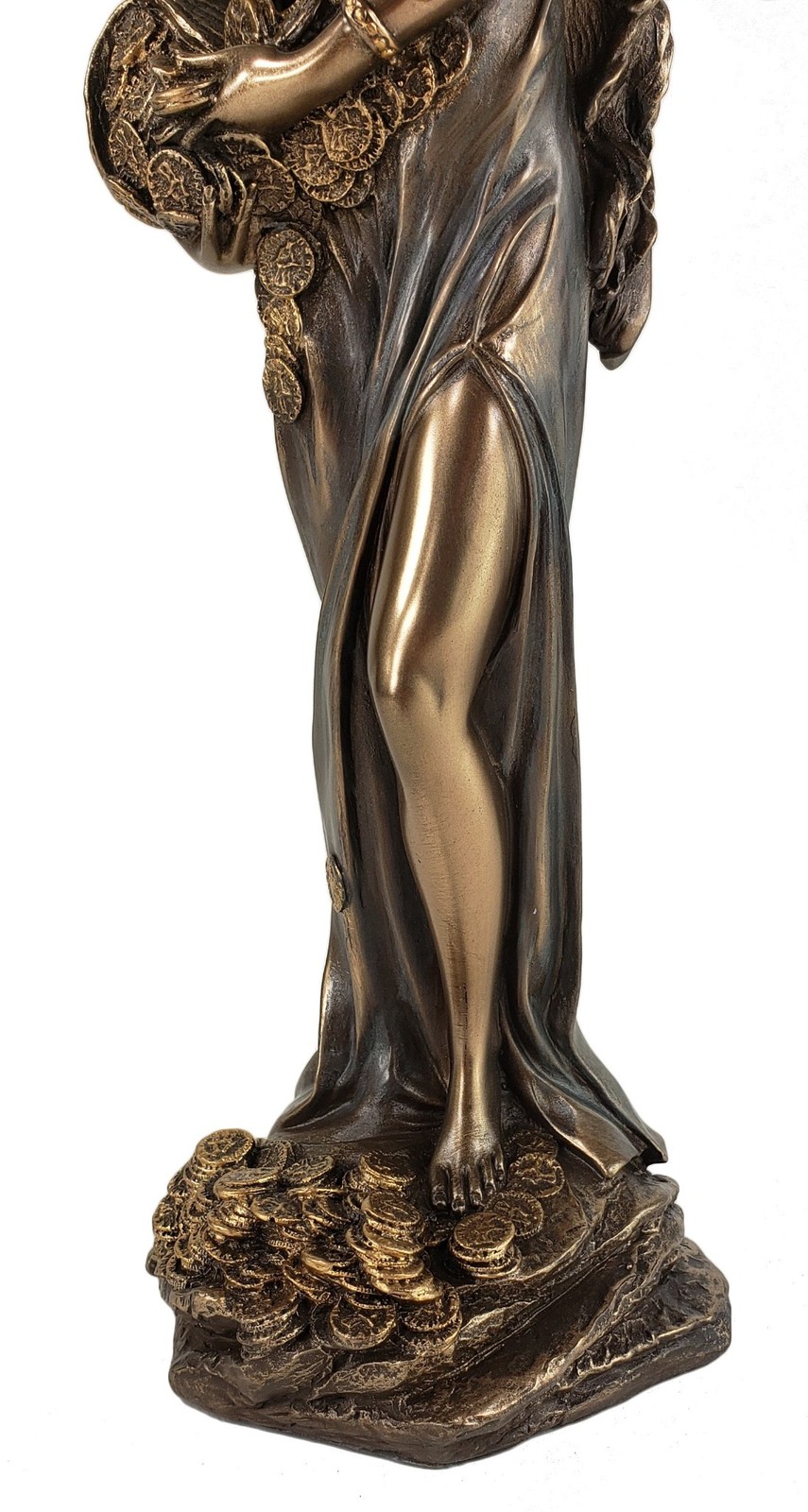 11″ Blind Fortuna Roman goddess of Fortune & Luck Statue Bronze Finish