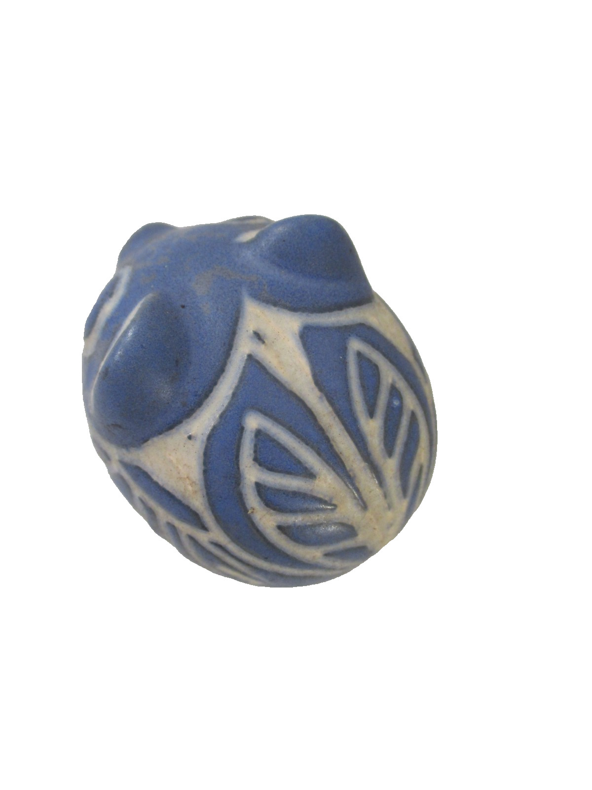 SMALL PABLO ZABAL CHILE BLUE PIG CERAMIC/POTTERY FIGURINE 1-7/8″