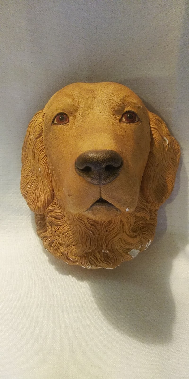 Vintage 1985 Golden Retriever Legend Products Chalkware 3D Wall Plague Rare