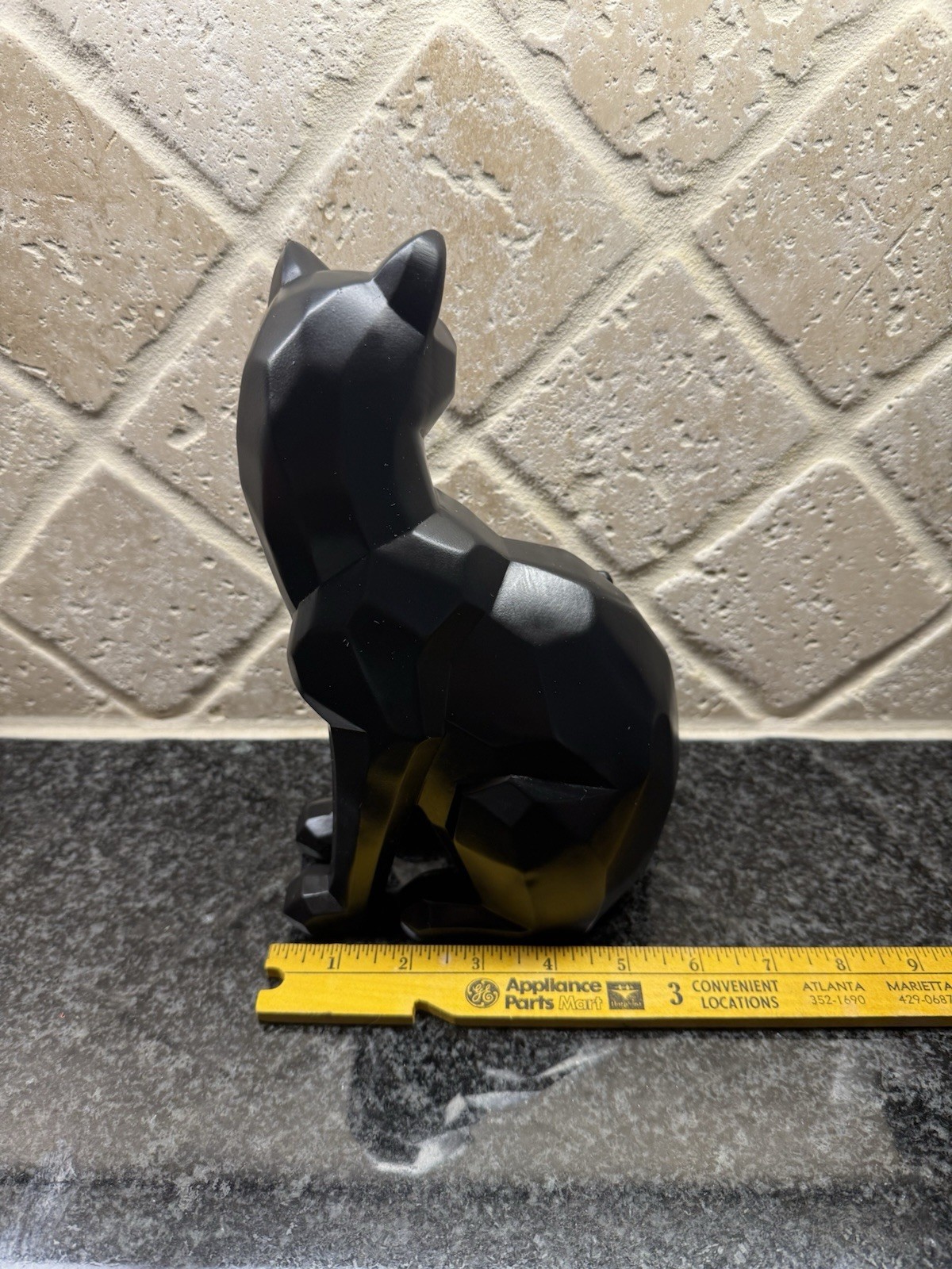 Torre & Tagus Collection Carved Angle Sitting Black Cat Statue Halloween Regal
