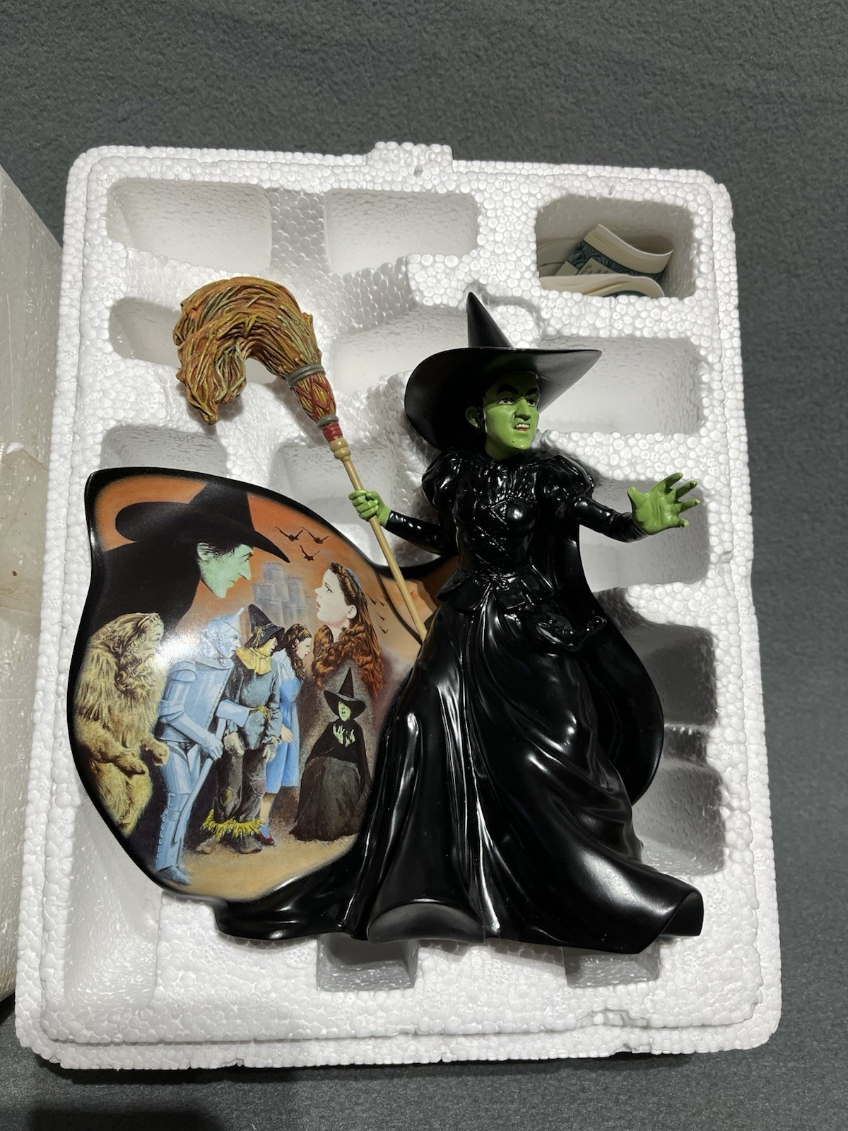 Bradford Exchange Wizard Of Oz Wicked Witch Figurine Green With Envy MINT