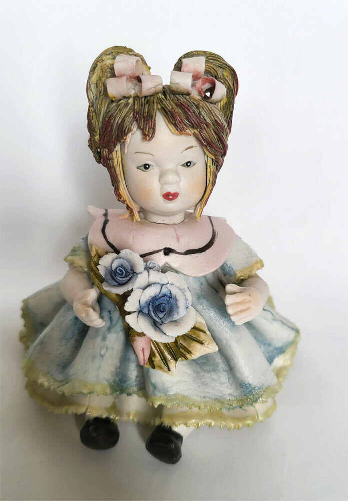 Sorelle Handcrafted Porcelain Molly Spaghetti Head Figurine COA Limited Edition