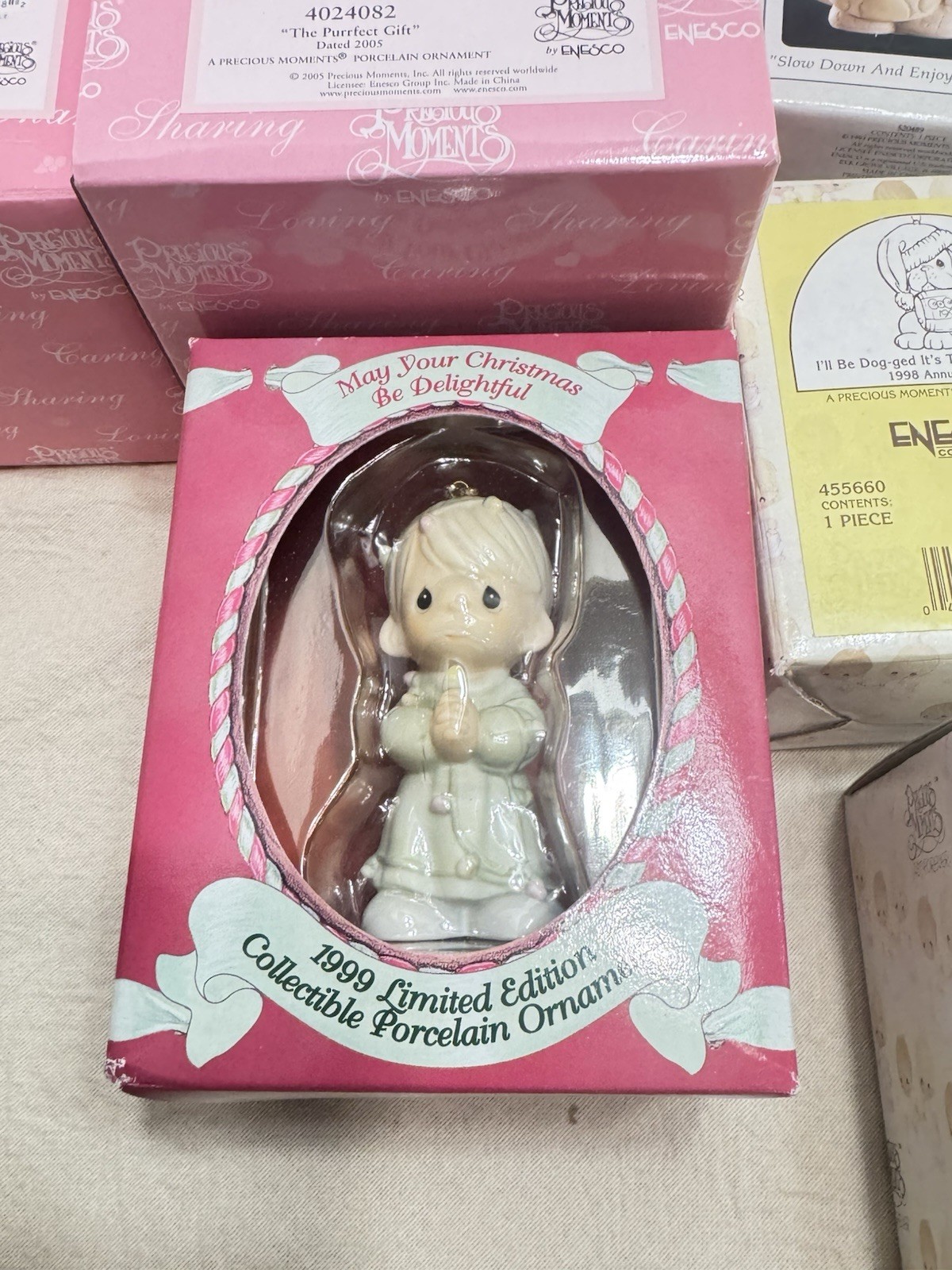 Lot Of 18 Precious Moments Figurines From the 1980′ & 1990’s To Early 2000’s