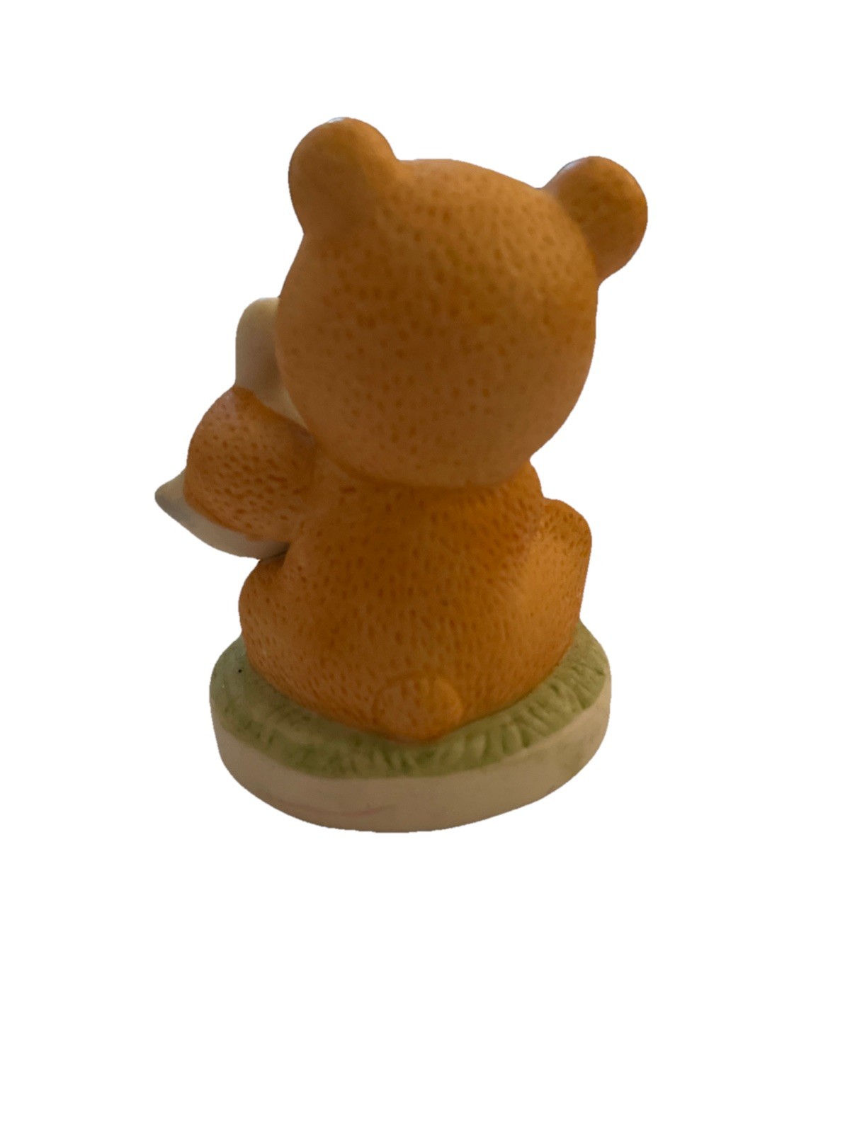 Russ Ceramic Bear Holding Bird & Heart “Somebody Loves You…Me” Figurine