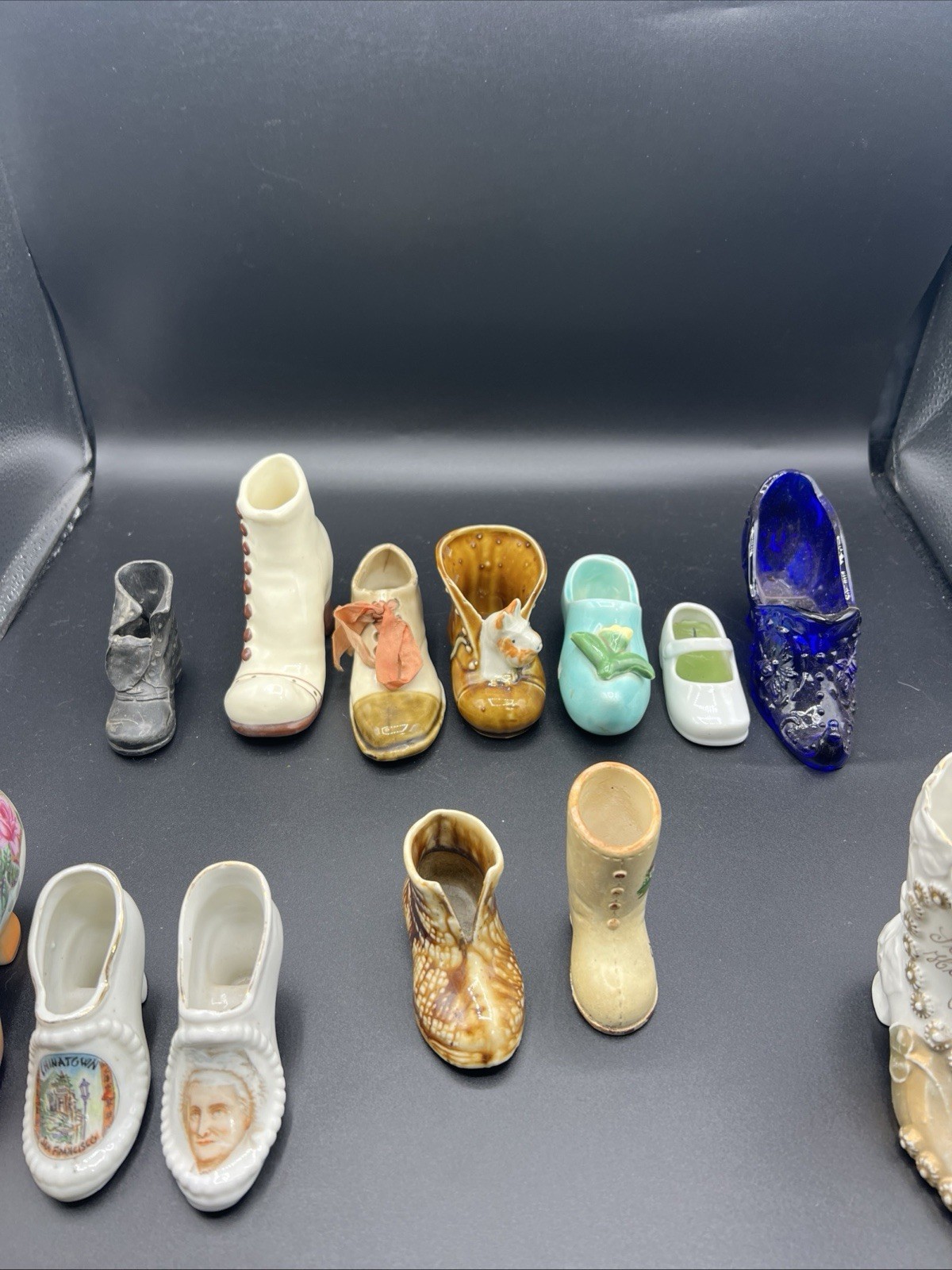 Lot of Vintage Ceramic/Glass Shoes 13 Total