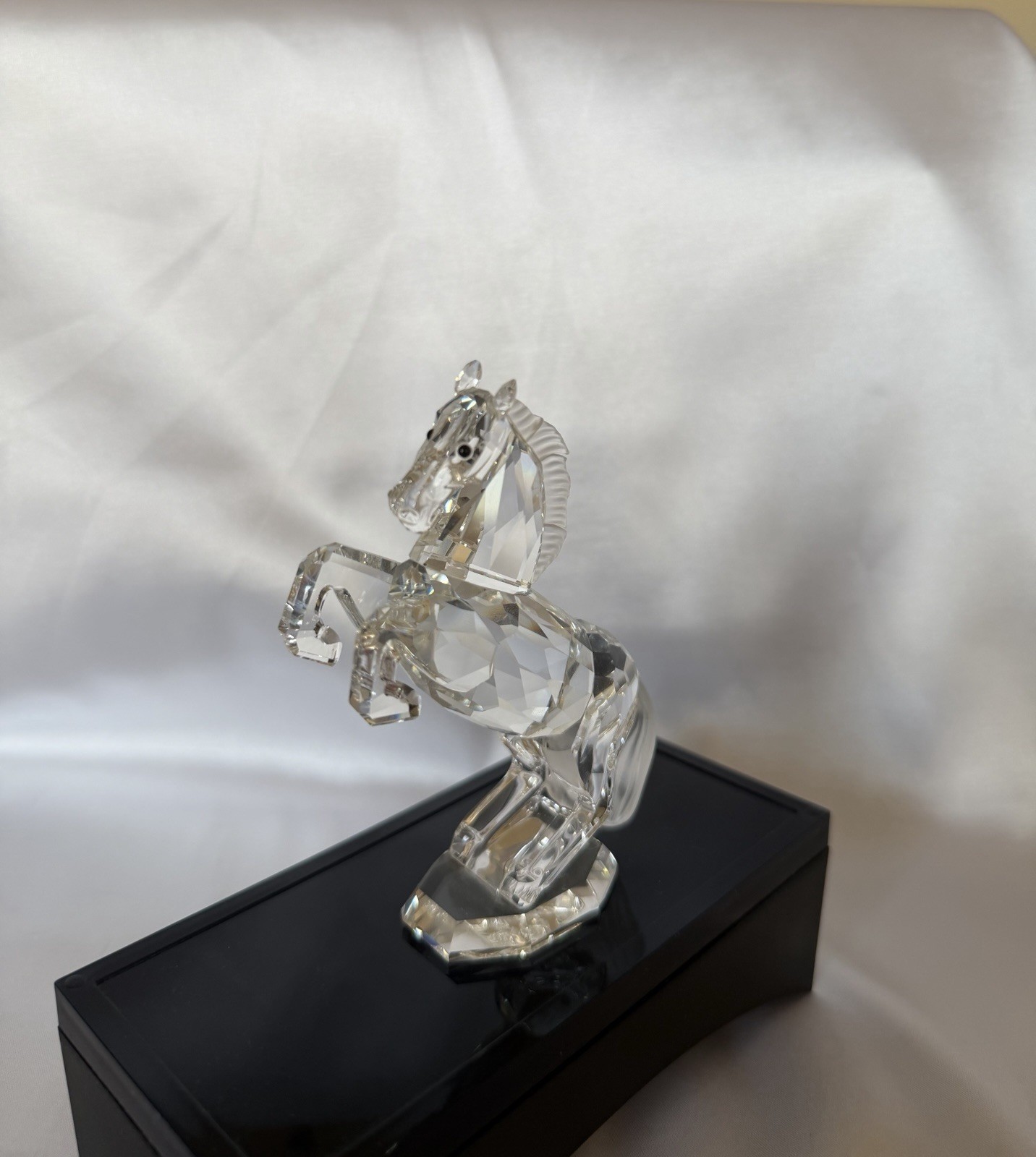 SWAROVSKI WHITE STALLION Silver Crystal 4″ NEW IN BOX Made in Austria