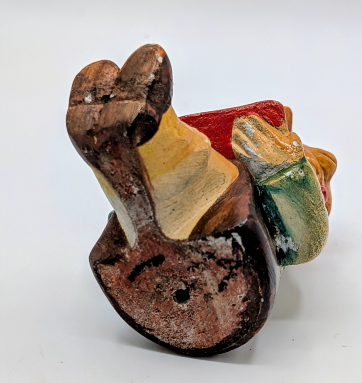 Vintage Chalkware Boy Reading Book Figurine 5″ Hand Painted 1940s Style