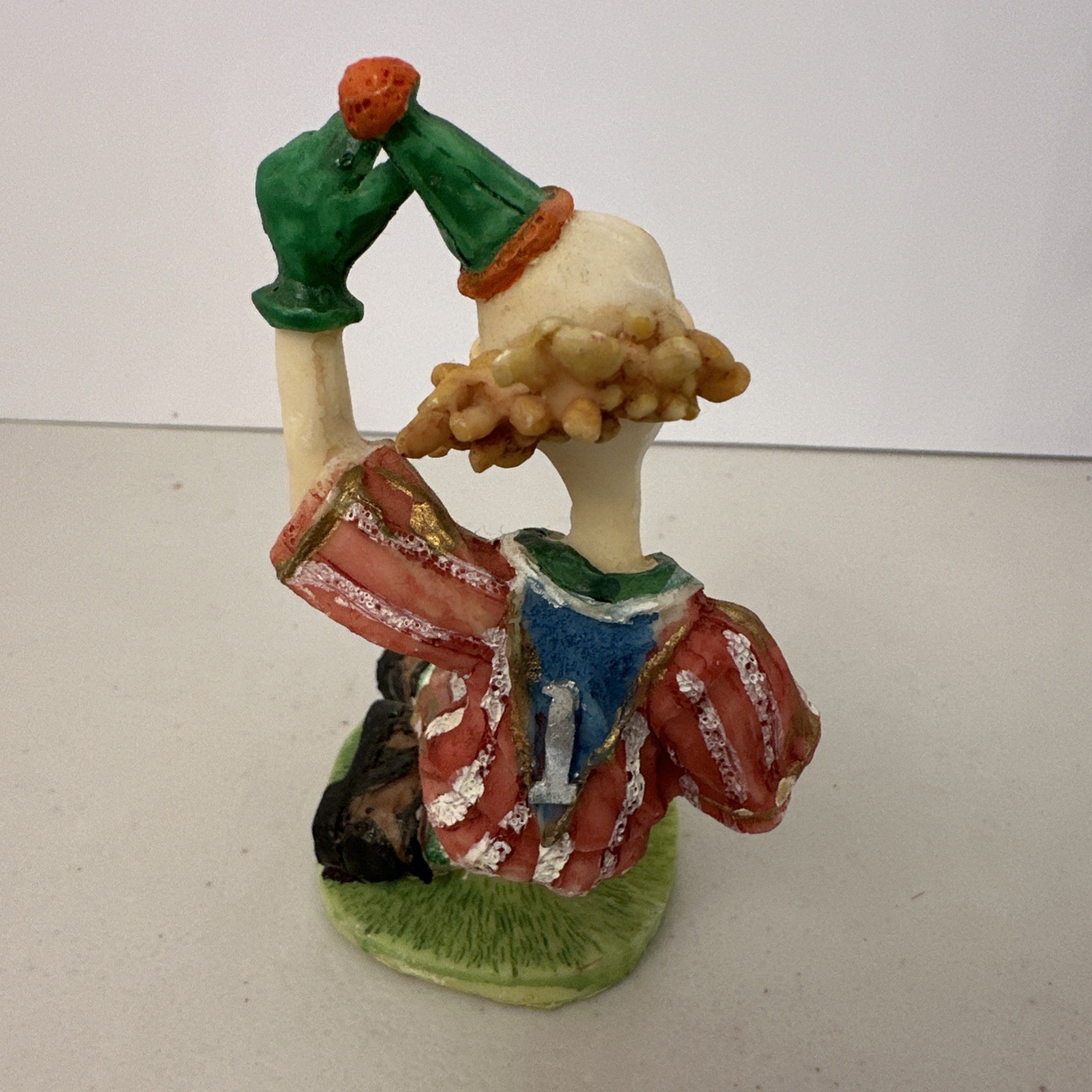 Vintage Set Of 3 Sports Clowns Baseball Soccer Resin 4”