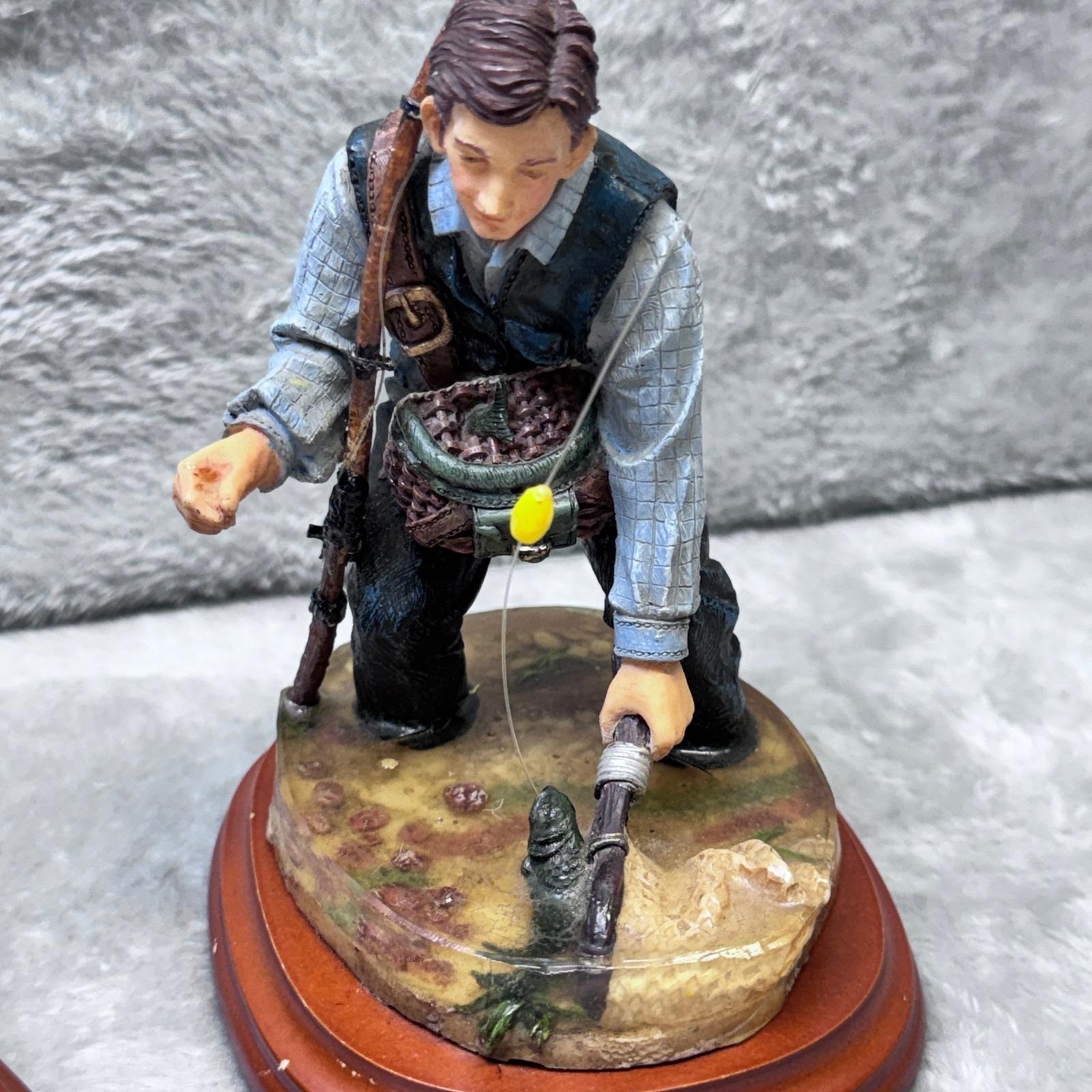 Gone Fishin Character Collectibles Figurine Set – Fishing Scenes Resin Statues