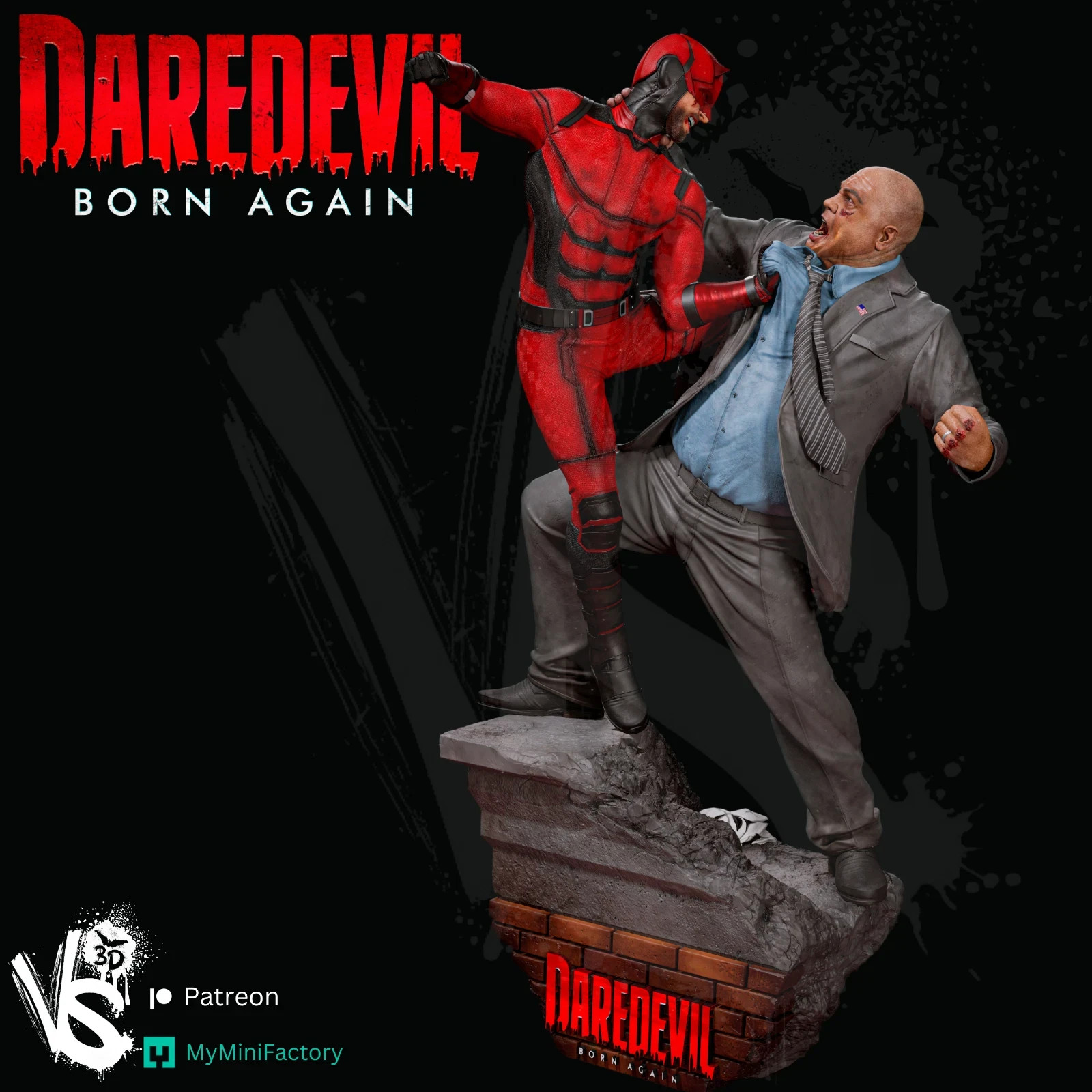 Daredevil vs. Kingpin – Marvel | UNPAINTED | 1/10 Scale Resin Kit