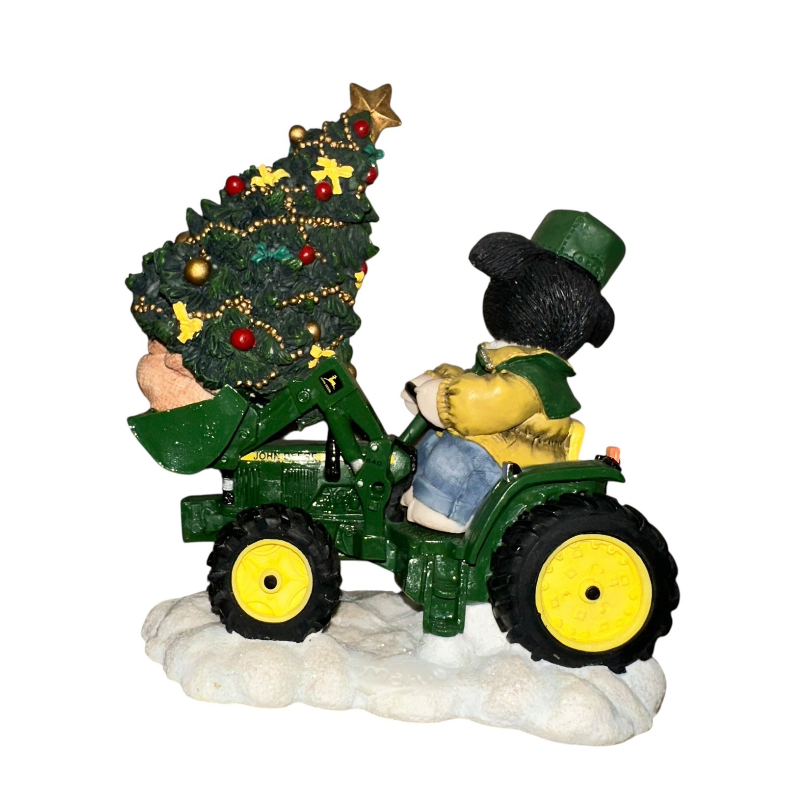 Mary’s Moo Moos Christmas Give Moo A Lift 864706 Deere Tractor w/box Boy & Tree