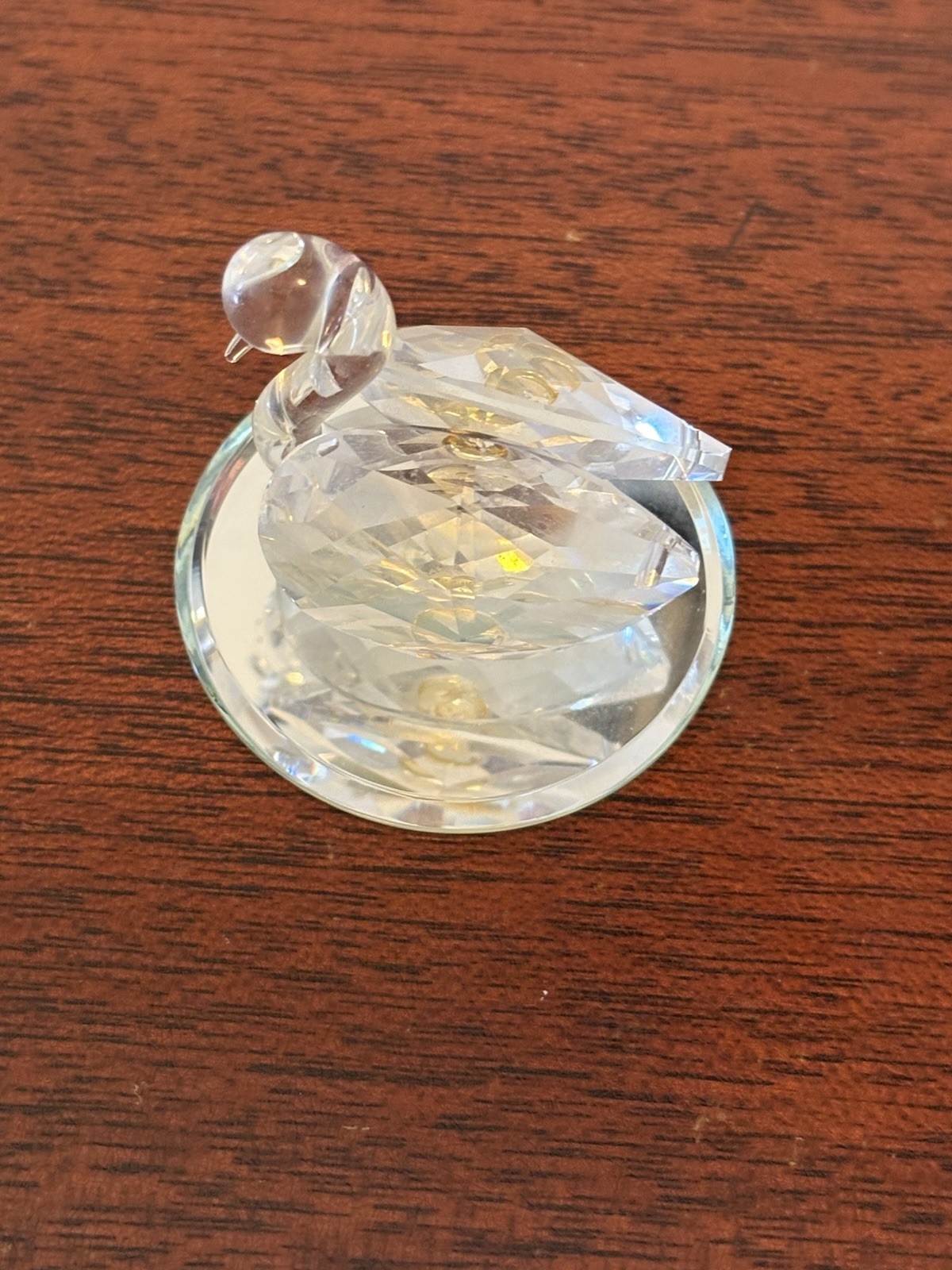Swarovski Crystal Swan Figurine Beauties Of The Lake Vtg