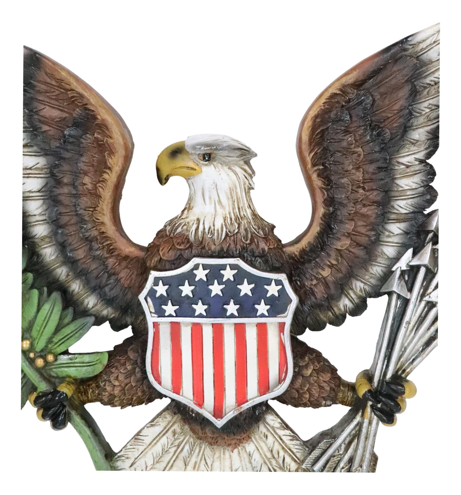 Patriotic American Great Seal Bald Eagle With Olive Branch And Arrows Wall Decor