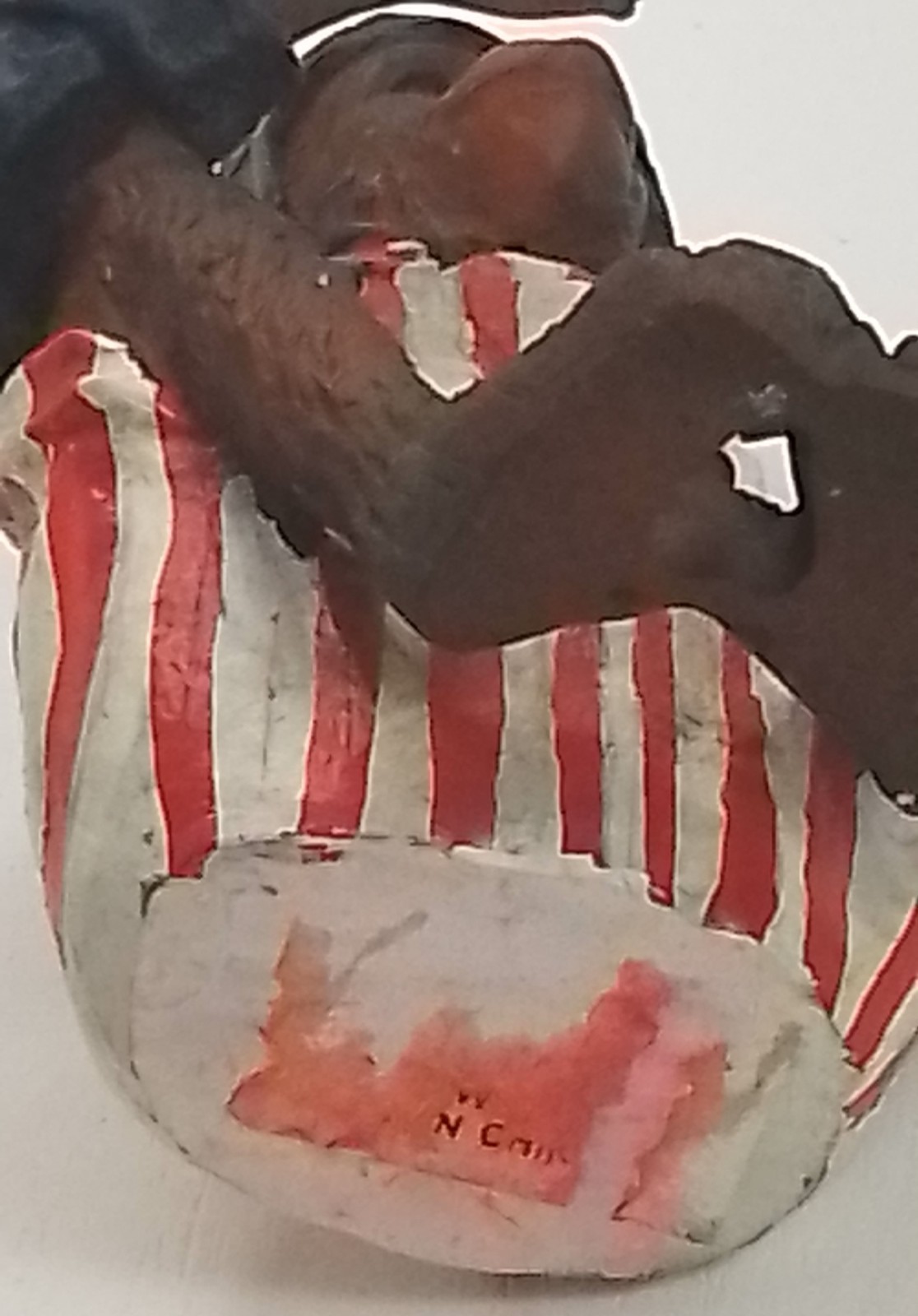 Set of 3 of Patriotic Monkey Resin Figurines USA Flag Red White Blue
