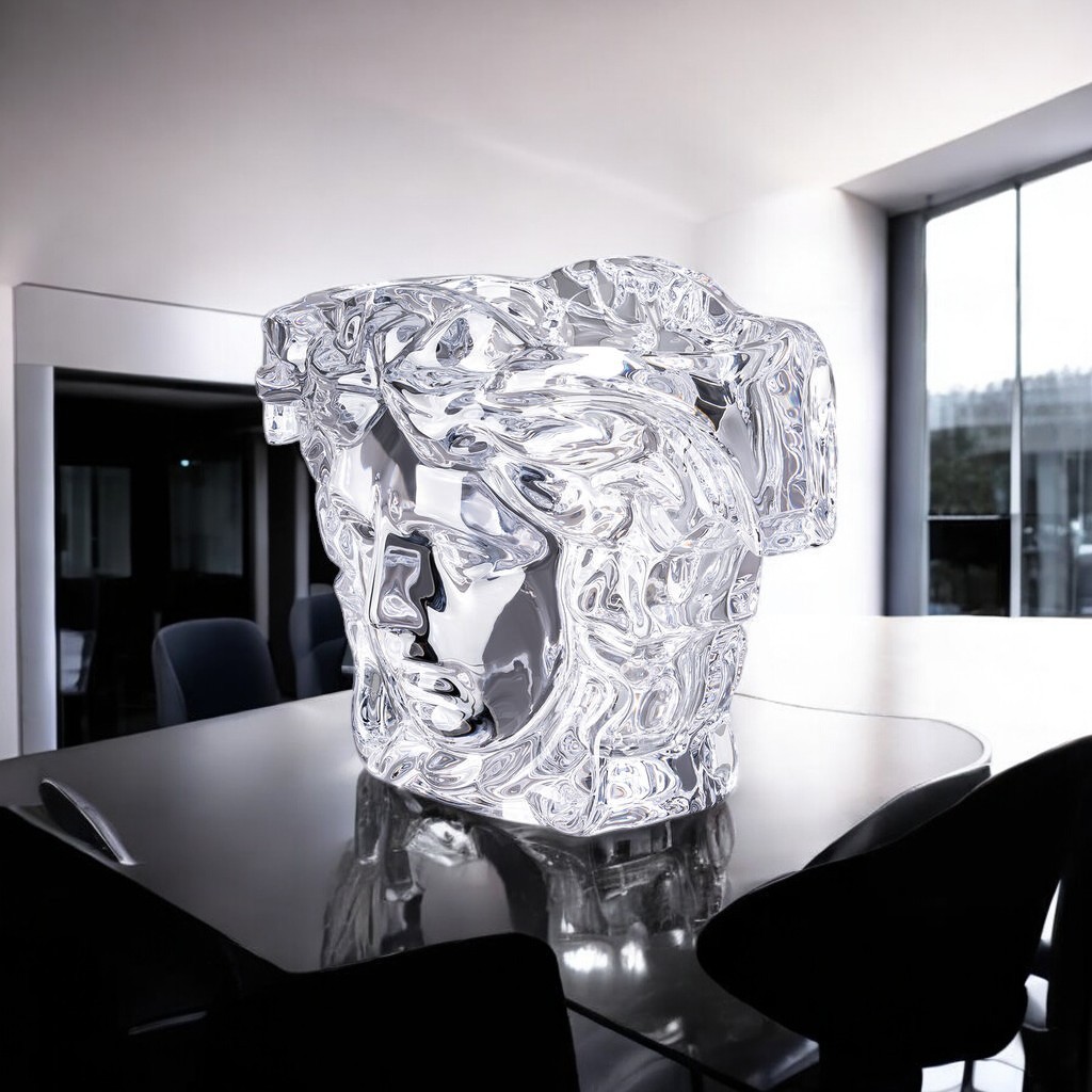 Versace Rosenthal Medusa Grande Clear Vase 69183-321617-47019 Porcelain