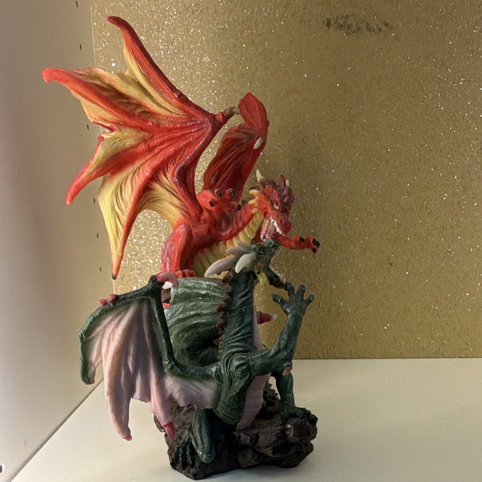 Summit Collection Fantasy Dragon Figurine, Resin Multicolor Statue 10 in
