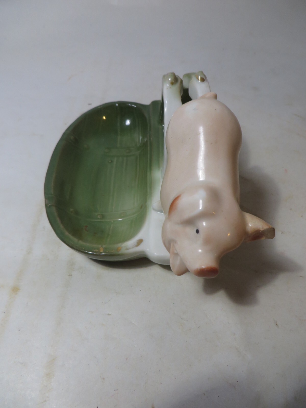 ANTIQUE GERMAN PIG FAIRING PIG TRINKET DISH