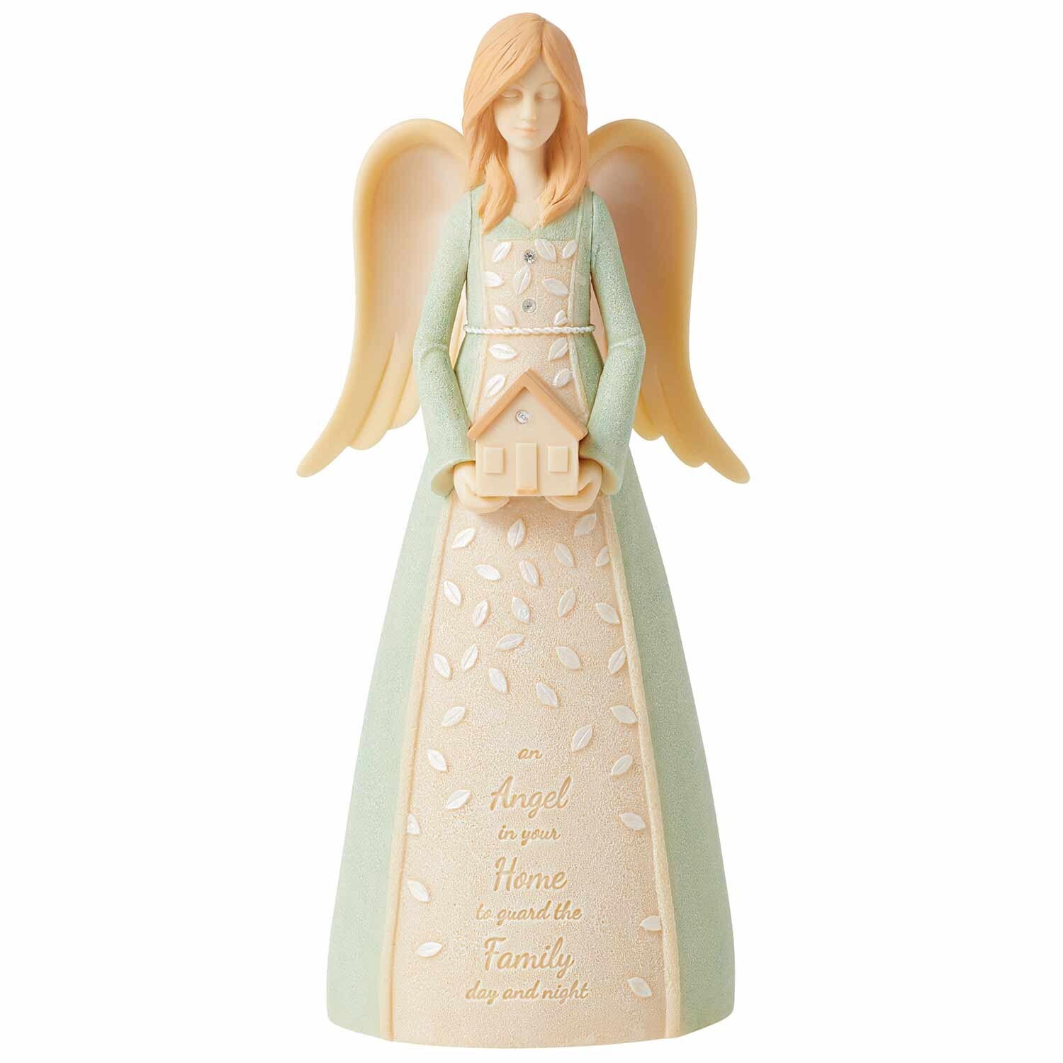 Foundations Family Keeper 7.5-inch Angel Figurine Bless Home New 6014269
