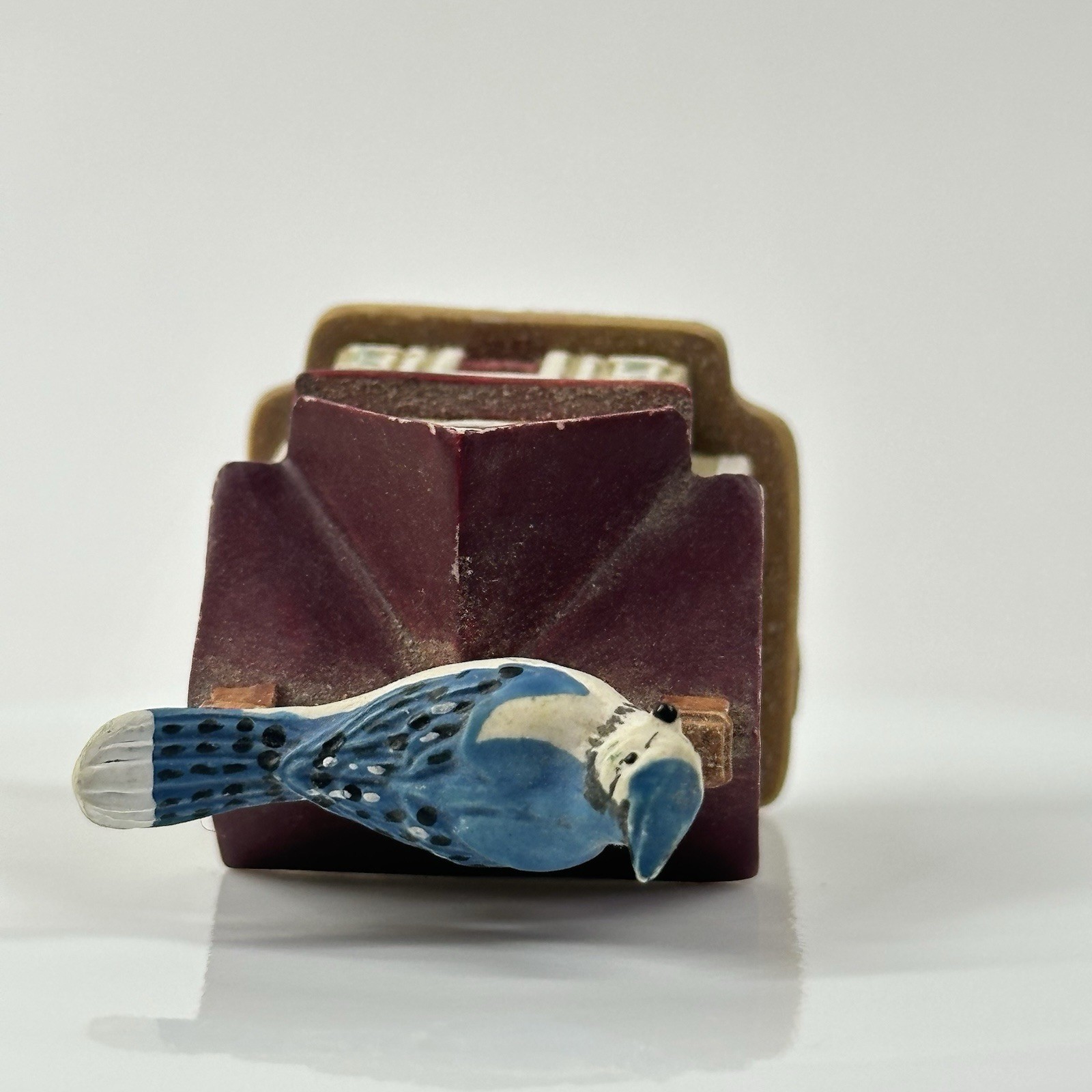 Vintage Lenox Garden Thimble Birdhouses Mini blue Bird on house miniature