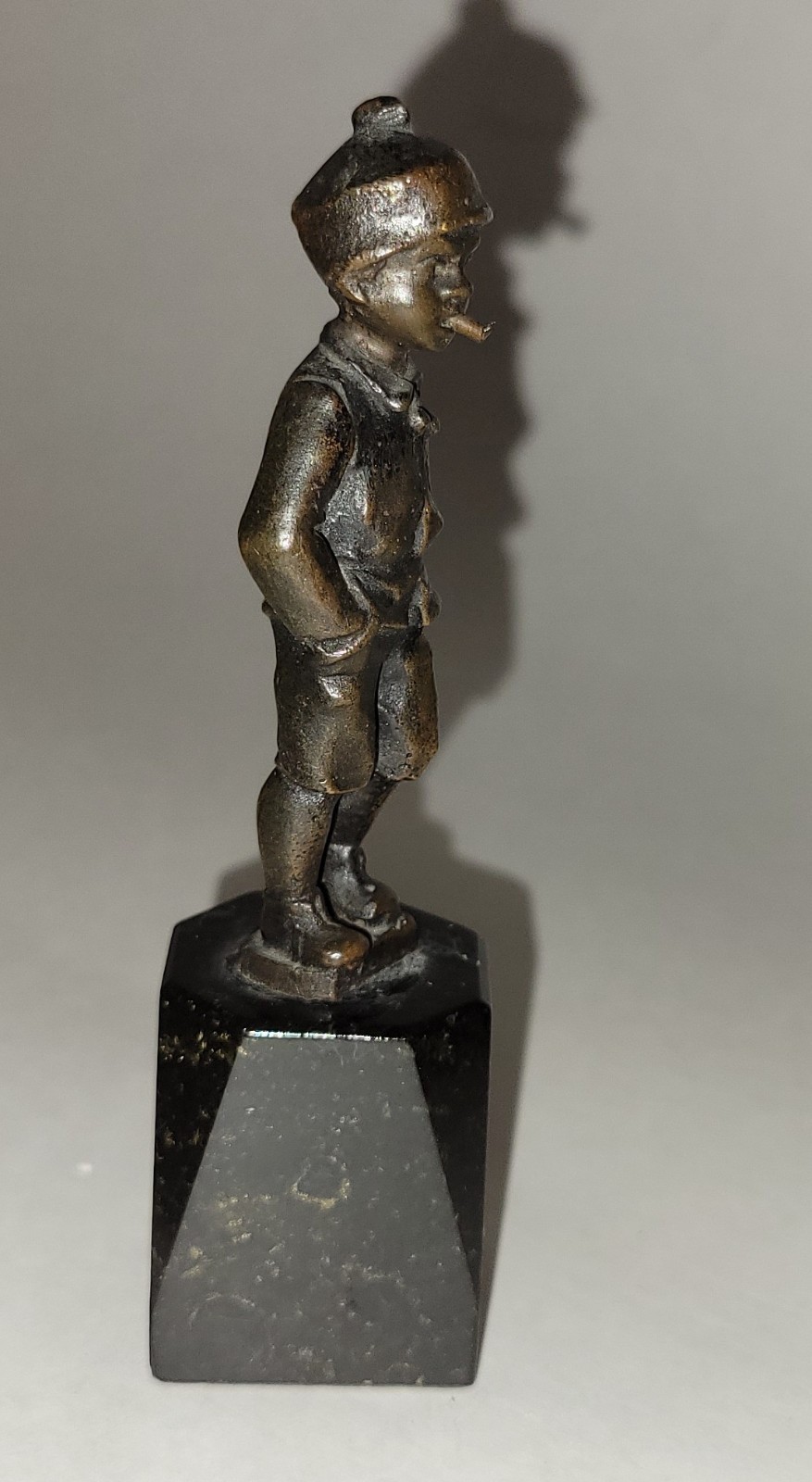 2 Vintage Bronze Boy Figurines on Marble Bases – Hans Keck?