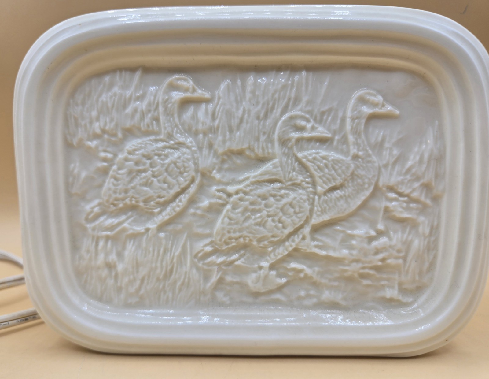 Vintage Andrea by Sadek Porcelain Night Light Lamp Waterfowl/Ducks/Geese, EUC