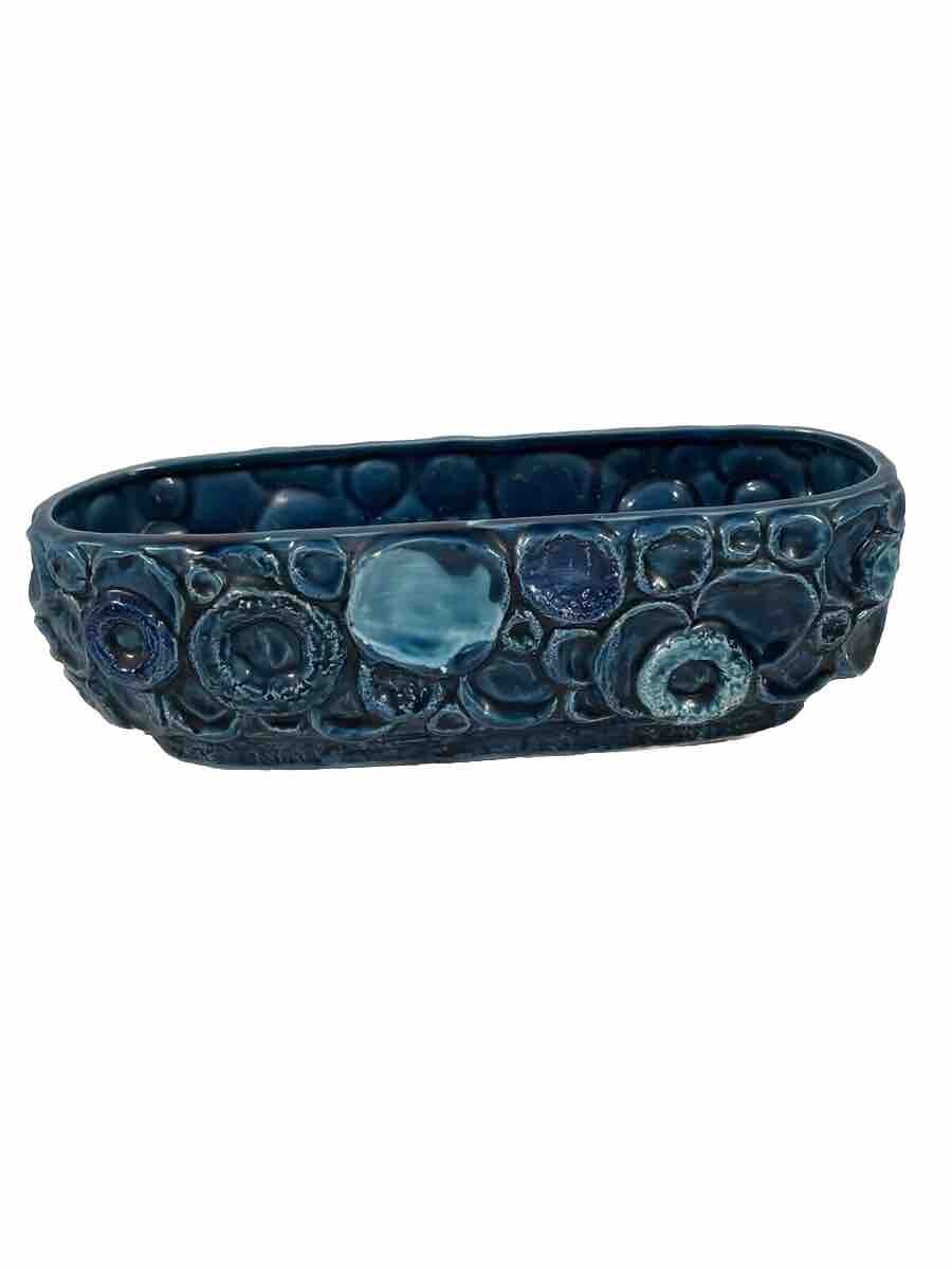 Napcoware Baubles Bangles Beads Vintage Blue Ceramic Planter