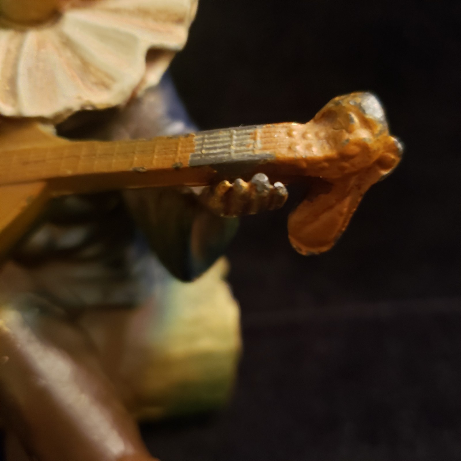 Pierrot Clown Minstrel 1920s Art Deco Cast Metal Spelter 5″ Painted Figurine