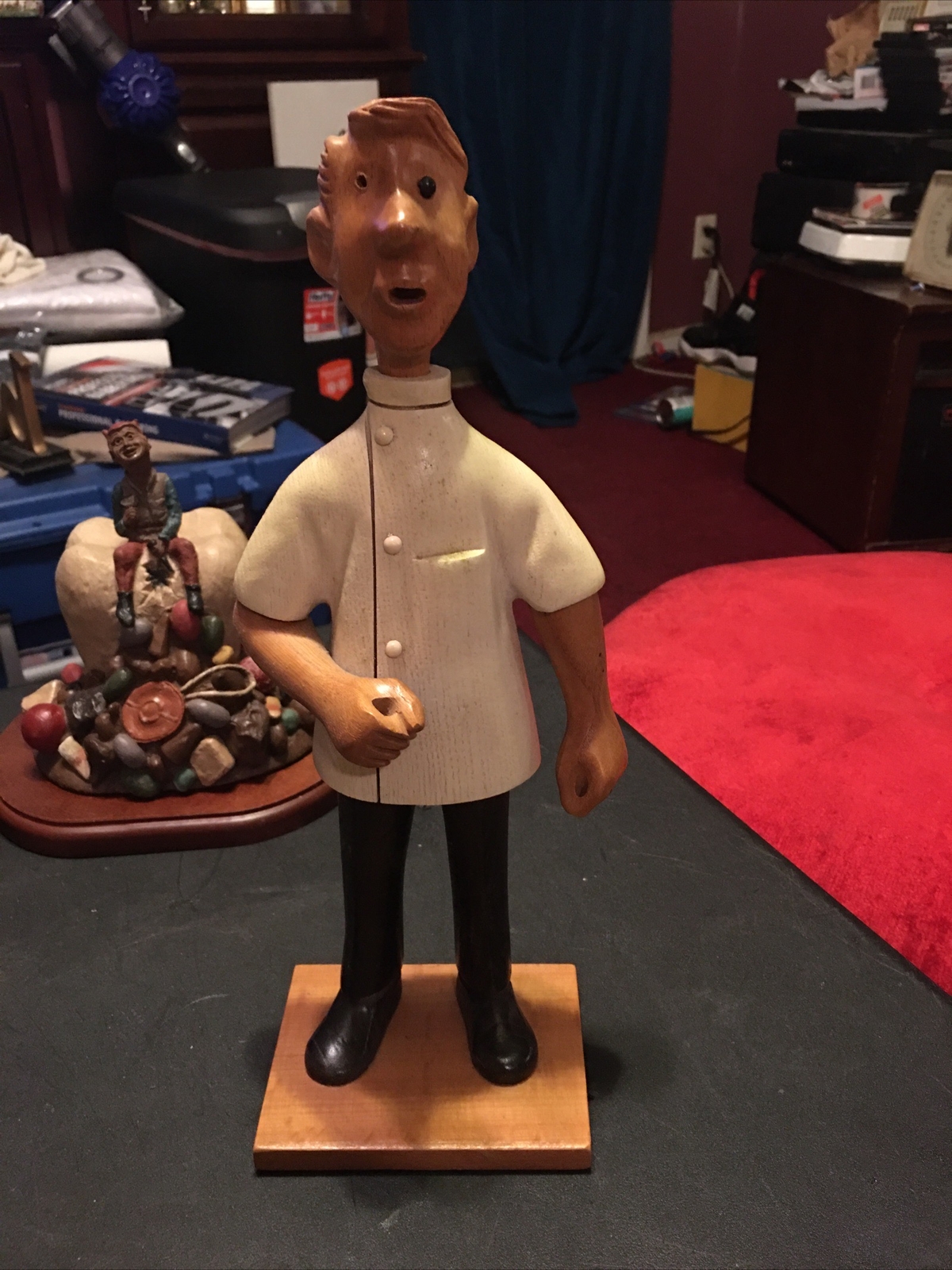 Vintage Romer Dentist 12” Wooden Statue Made in Italy