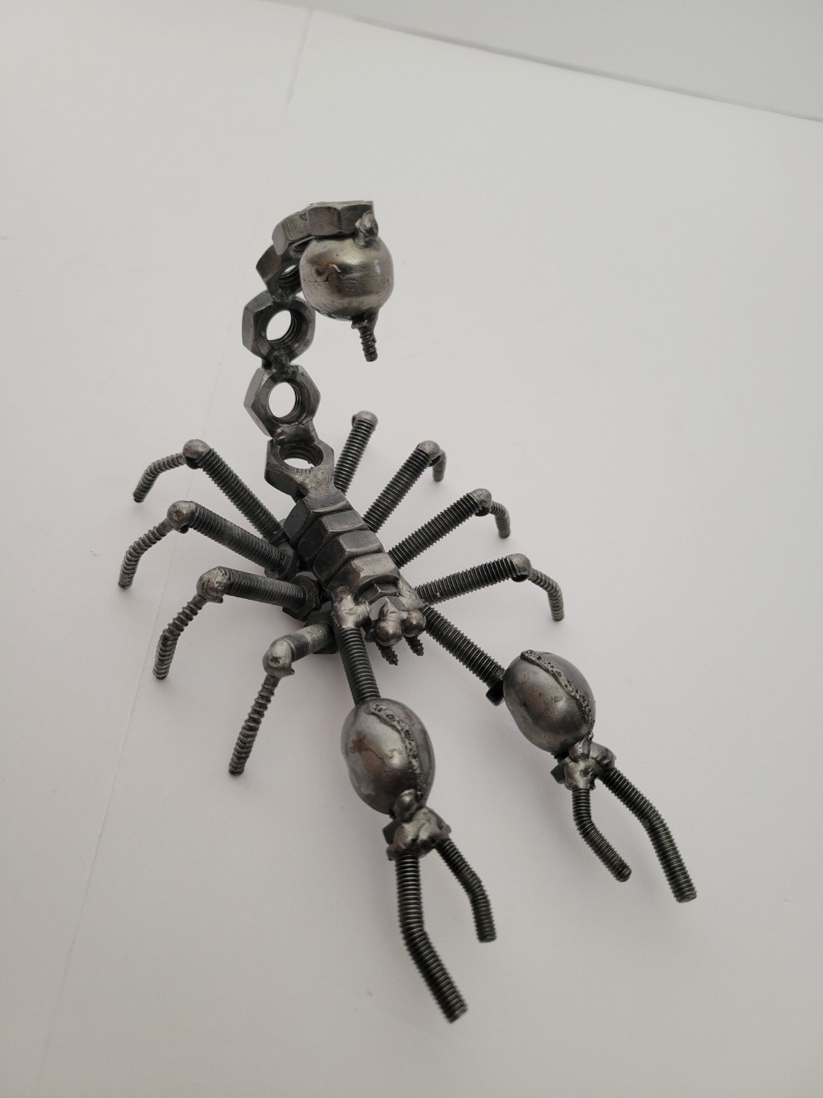 scorpion recycled metal art statue