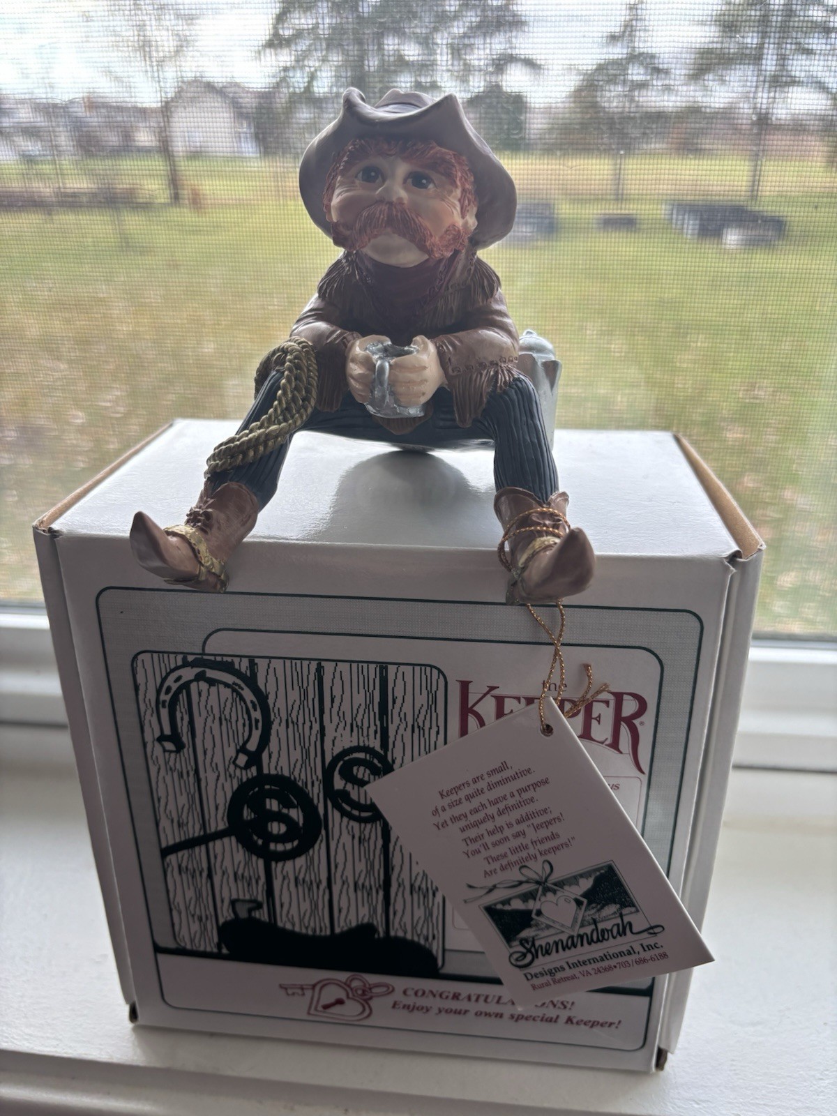 Shenandoah Designs The Keeper of Cowboys Decor Shelf Figurine Vintage