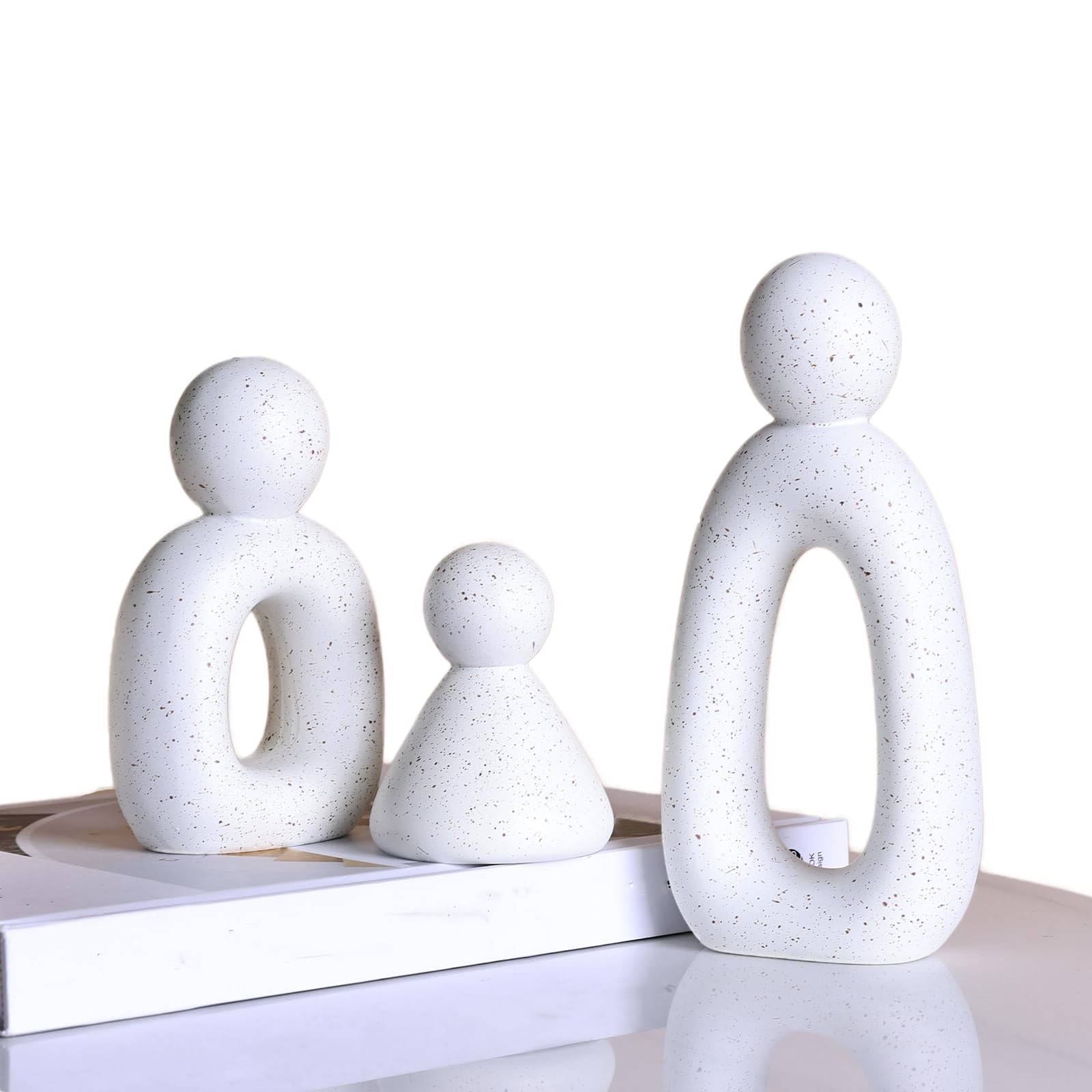 3-Piece Abstract Family of 3 Figurines | Home Decor Living Room, TV Stand Dec…