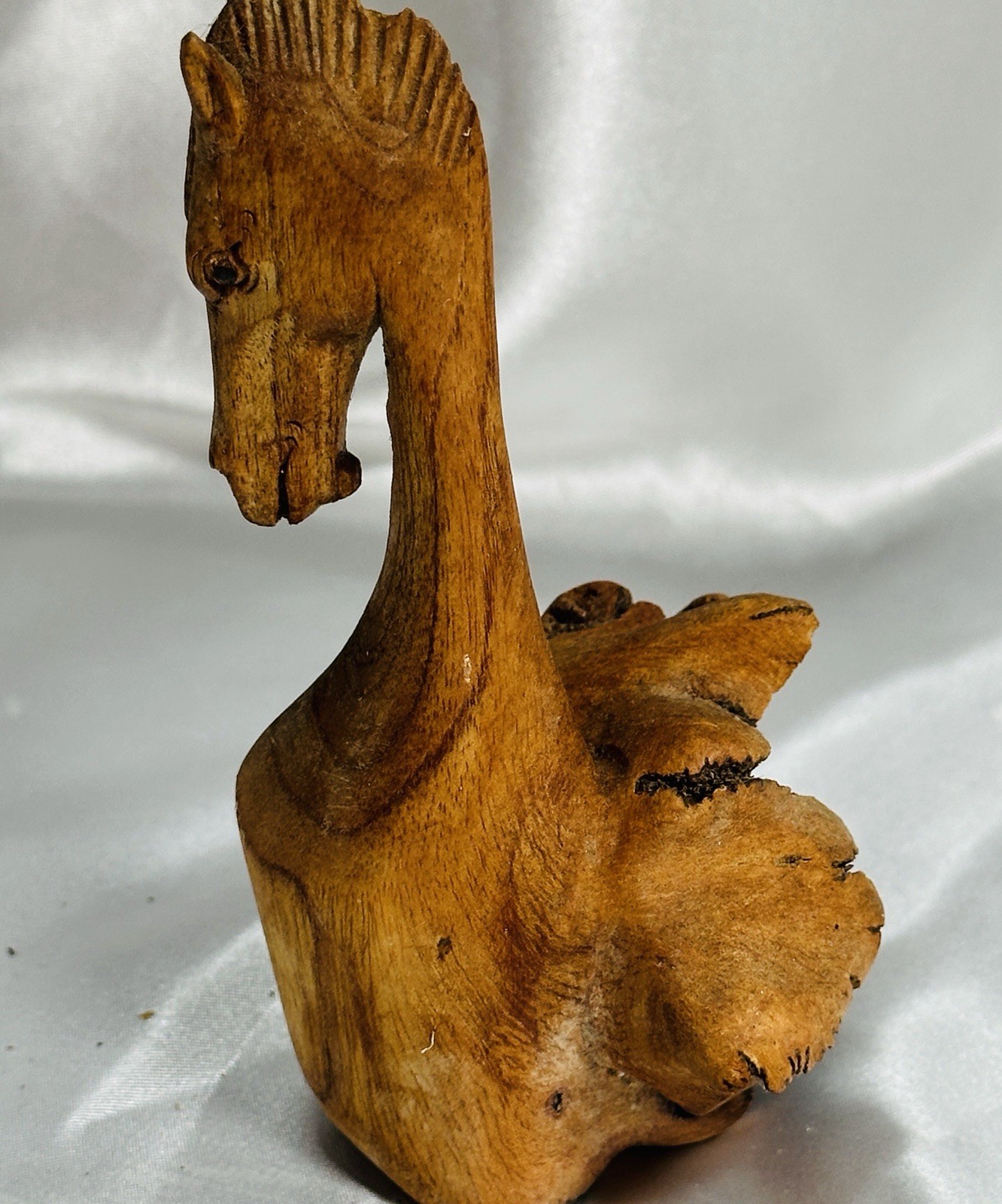 Vintage Chinaberry Root Carved HORSE Figure Handmade