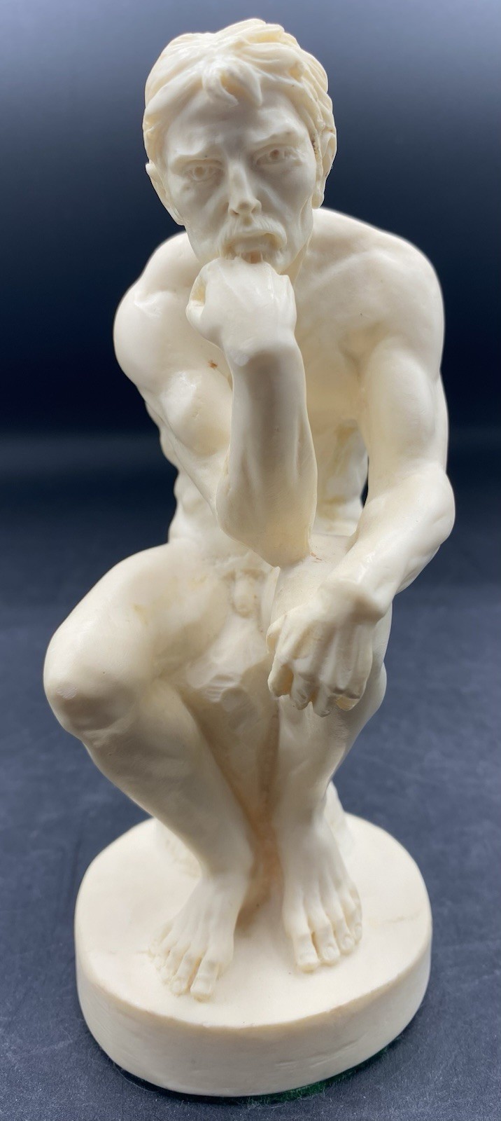 Vintage A. Santini “Thinking Man” Resin Figure 6 3/4″