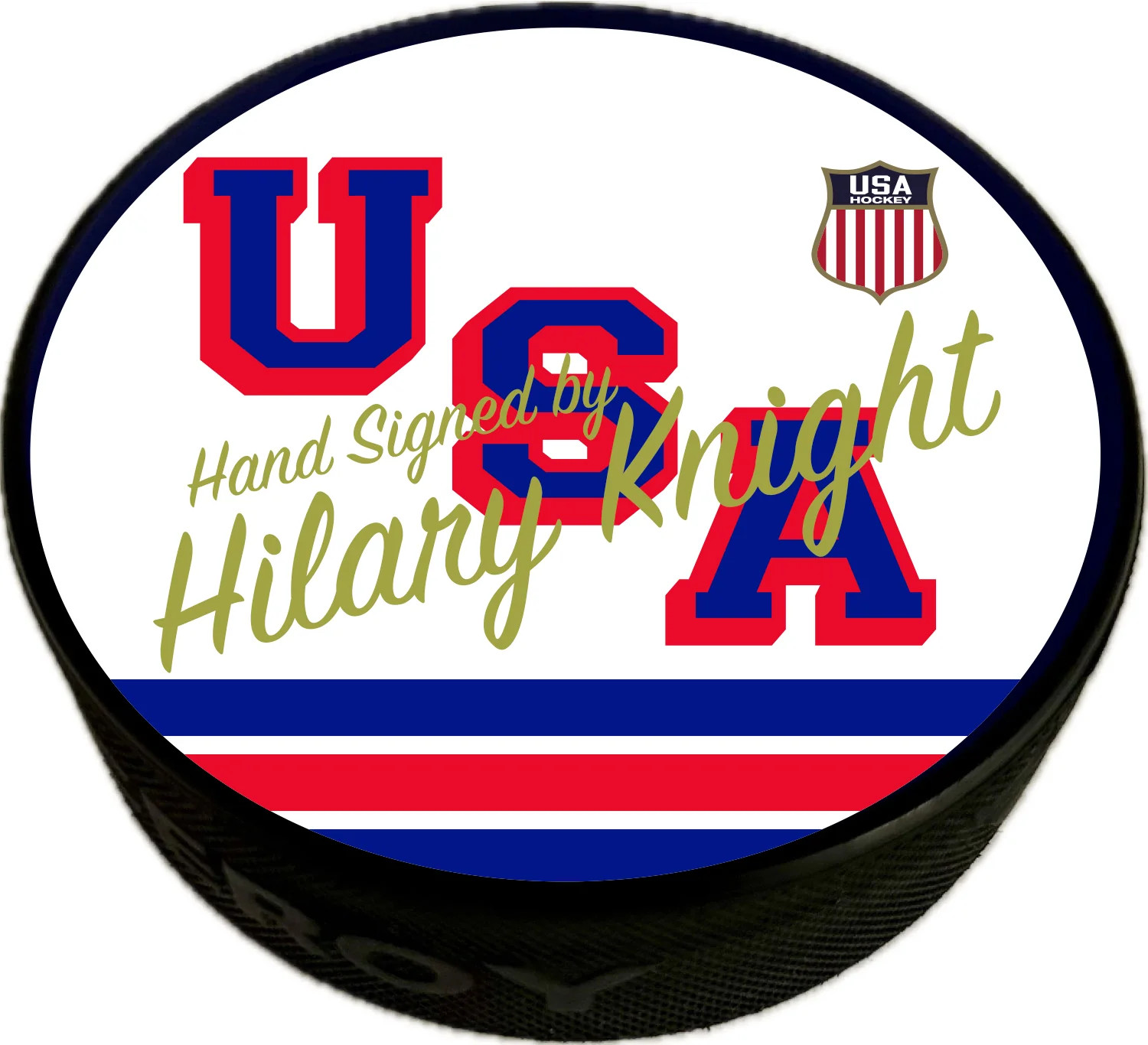 PRE-SALE Hilary Knight Team USA Hand Signed USA Hockey Official Puck – ships by