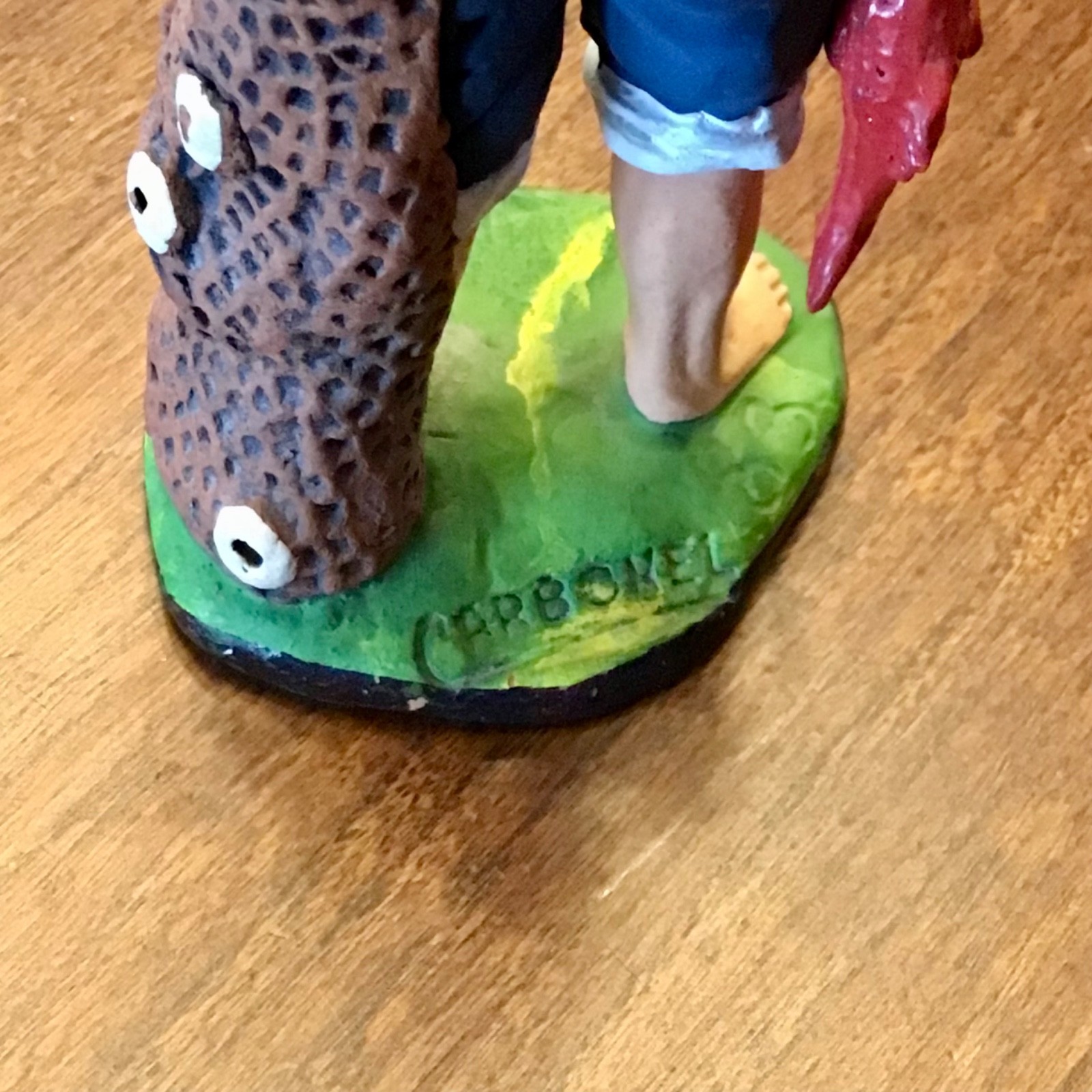 French Santons de Provence 5” Terracotta Fisherman Figurine Carbonel