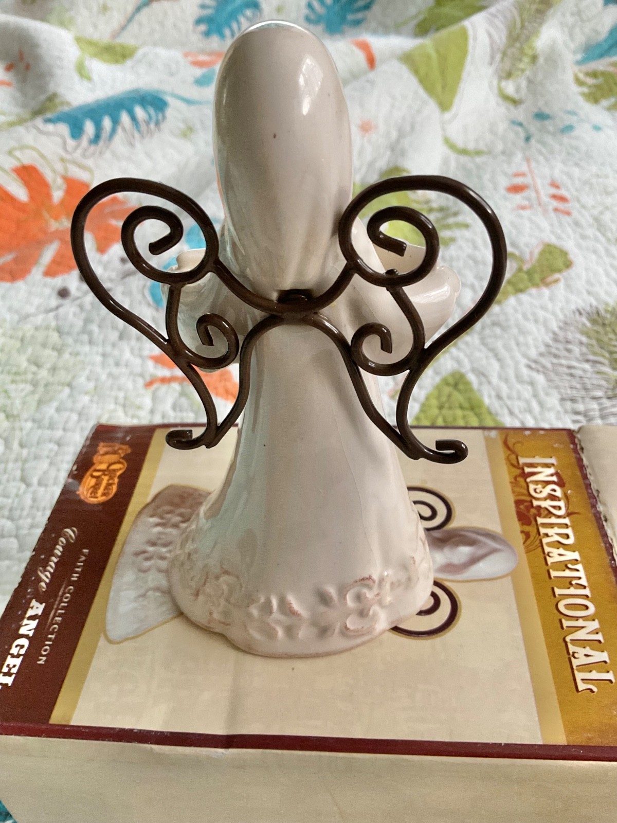 Cracker Barrel, Ceramic, Angel of Courage Figurine, 5″ , NIB!