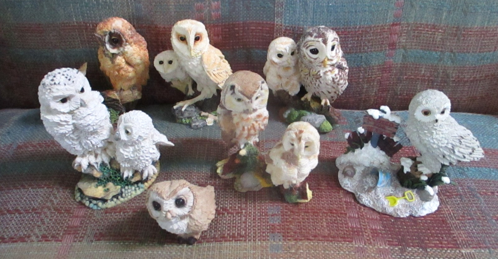 The Hamilton Collection Variety of Various Owl Figurines Lot of 7 No Duplicates