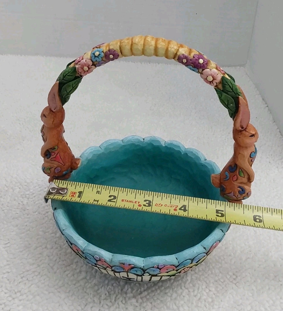 Jim Shore Easter Basket Hunting Eggs Finding Joy Heartwood Creek Enesco Bunnies