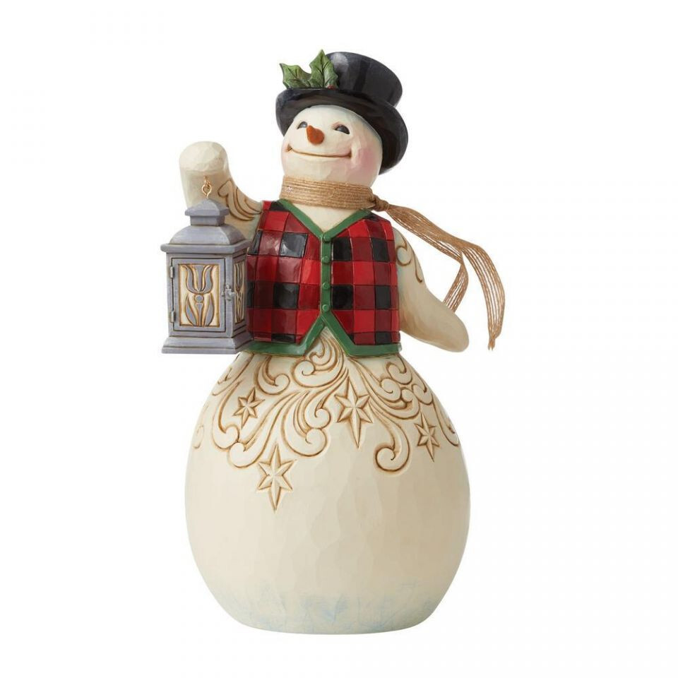 Enesco Jim Shore Country Living – Snowman with Plaid Vest #6009127