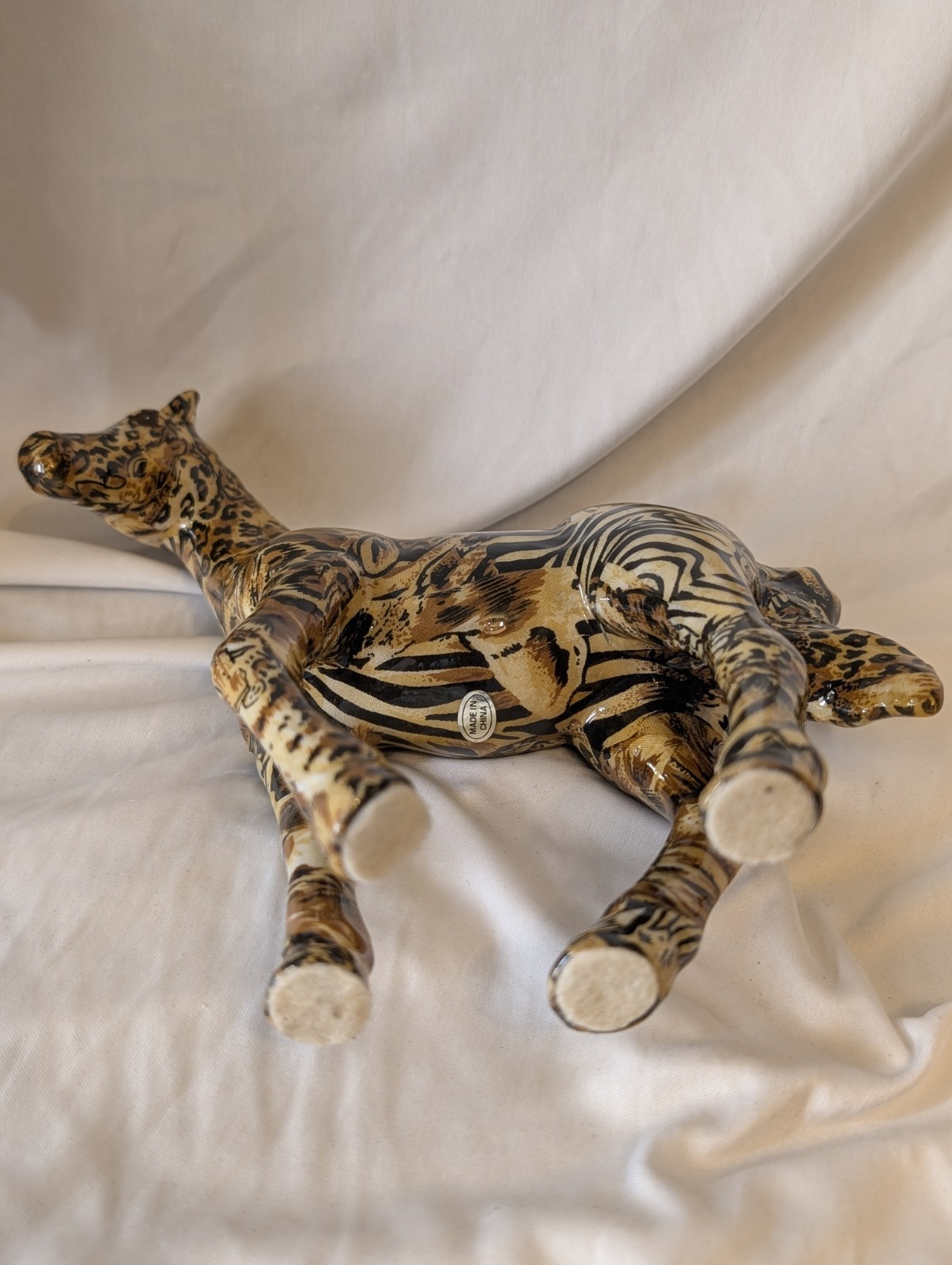 Safari Horse Figurines Set Wildlife Decoupage Mare & Foal Home Decor Pair