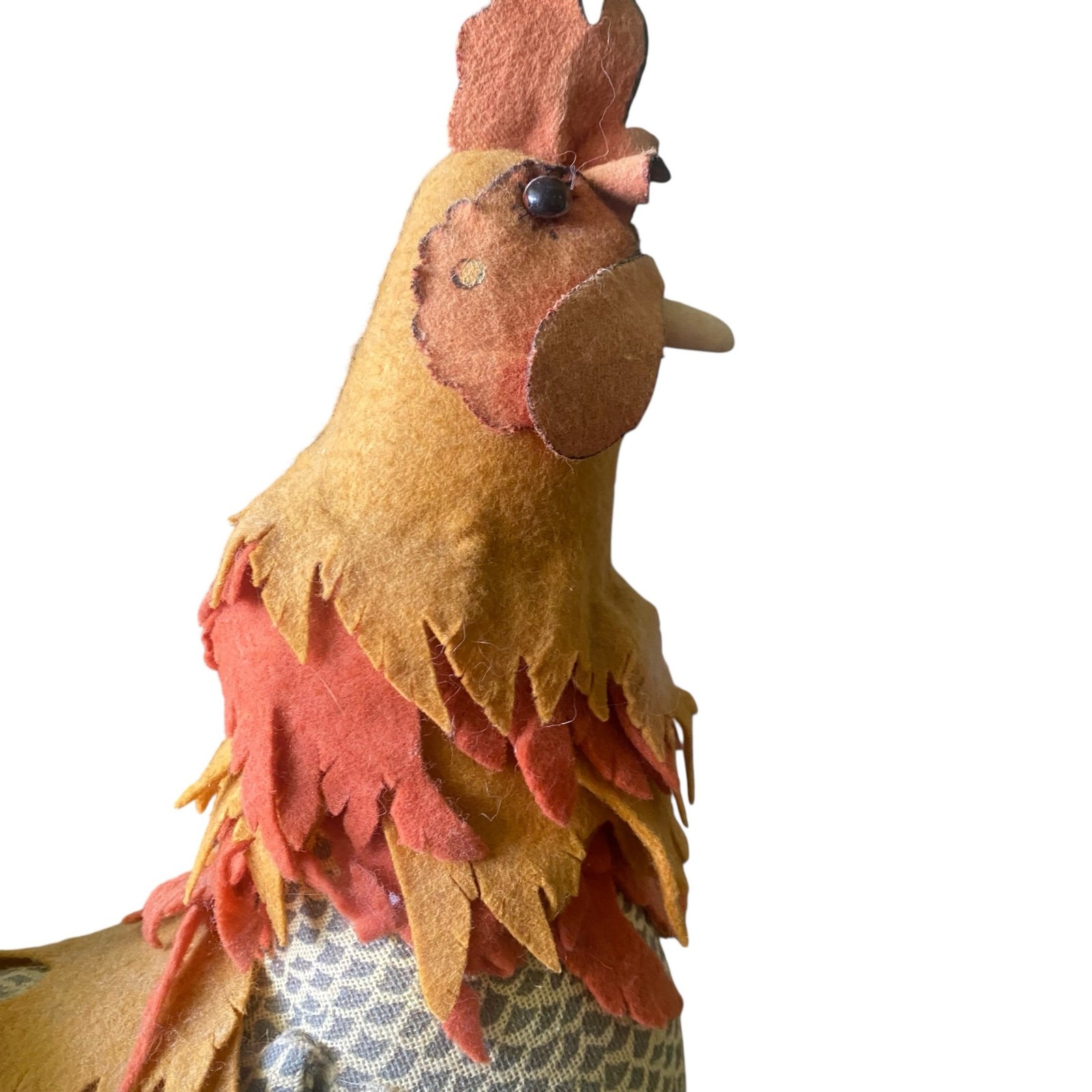 Hallmark Vintage Handmade Craft Rooster Fall Autumn Thanksgiving Colors Country