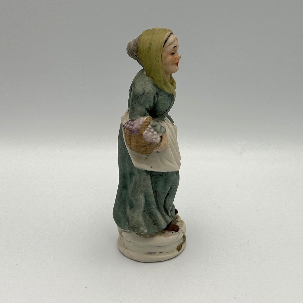 Vintage Porcelain Figurines “Allegory of Autum” Putti & Woman w/ Grapes 6.25 In
