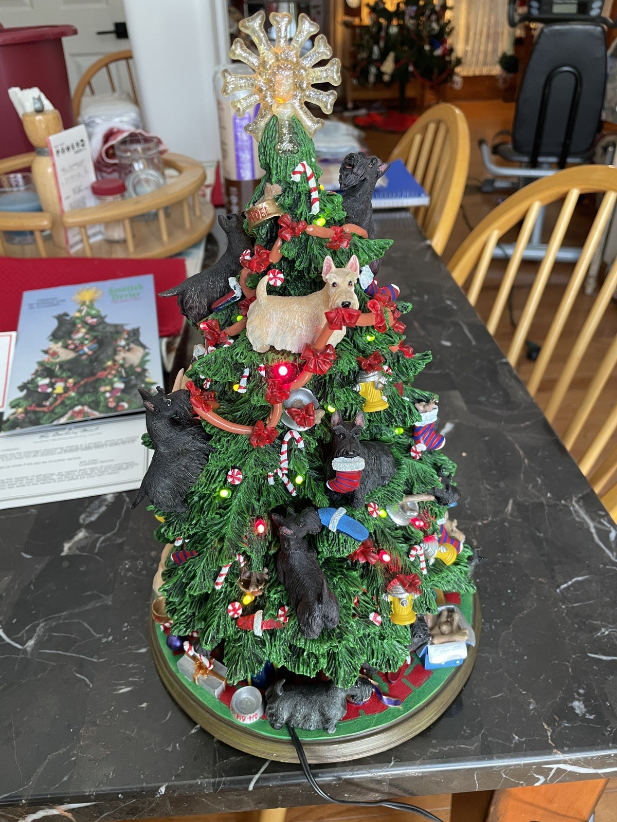 Danbury Mint — Scottish Terrier Lighted Christmas Tree Mint Condition