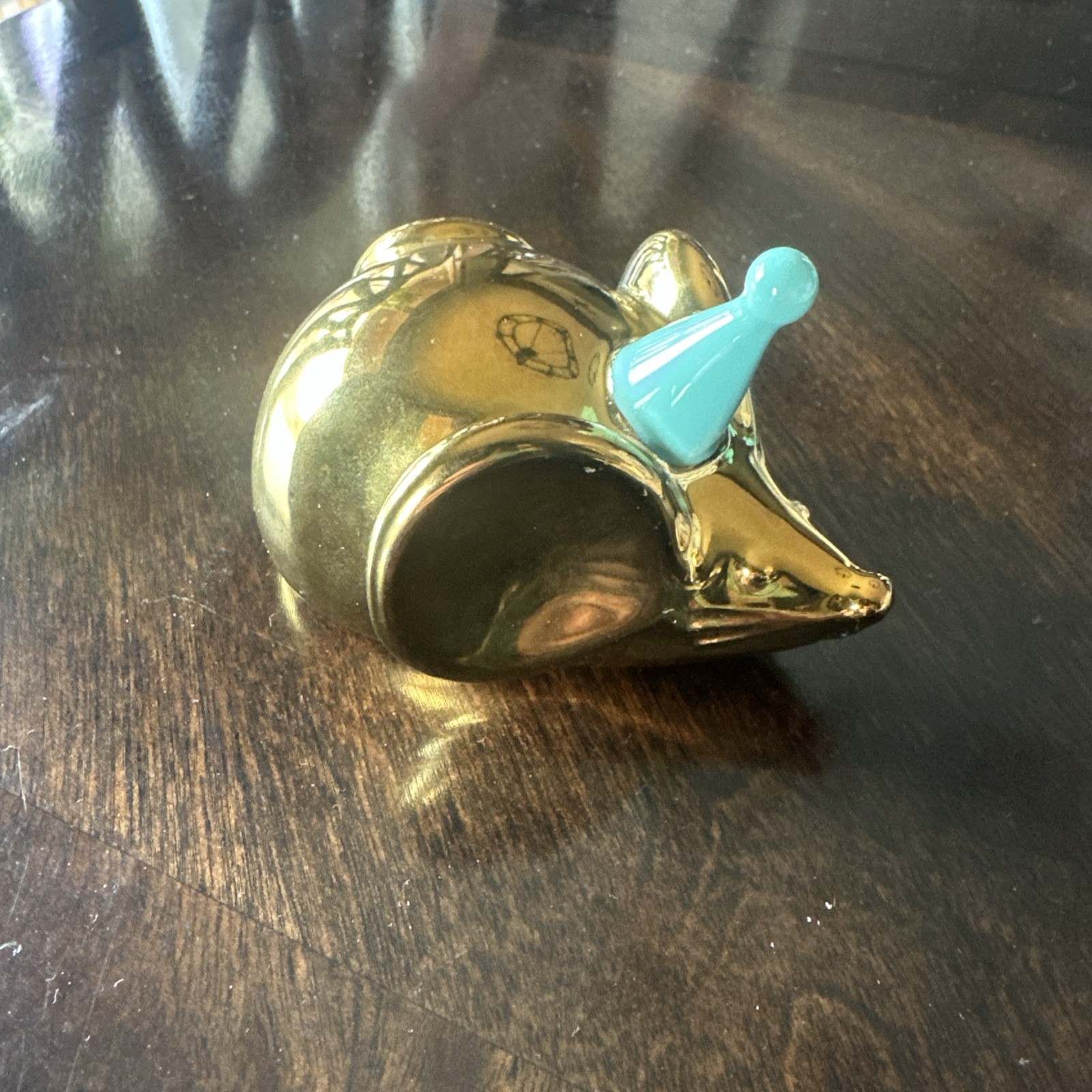 Target – Oh Joy! Metallic Gold Ceramic Mouse Figure w/Teal Birthday Party Hat