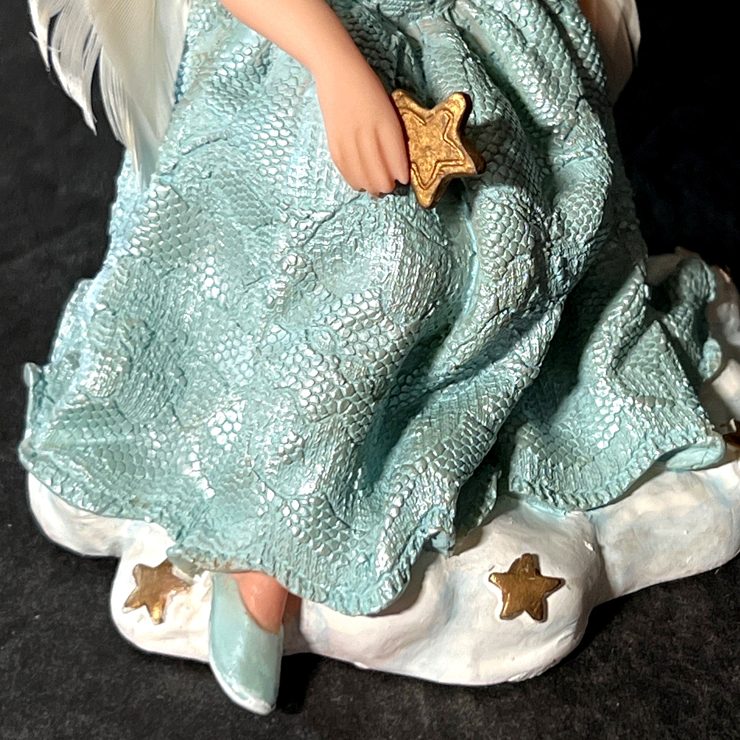 Vtg Madame Alexander Blue Mist Angel Stone Resin Figurine Orig Box COA Numbered