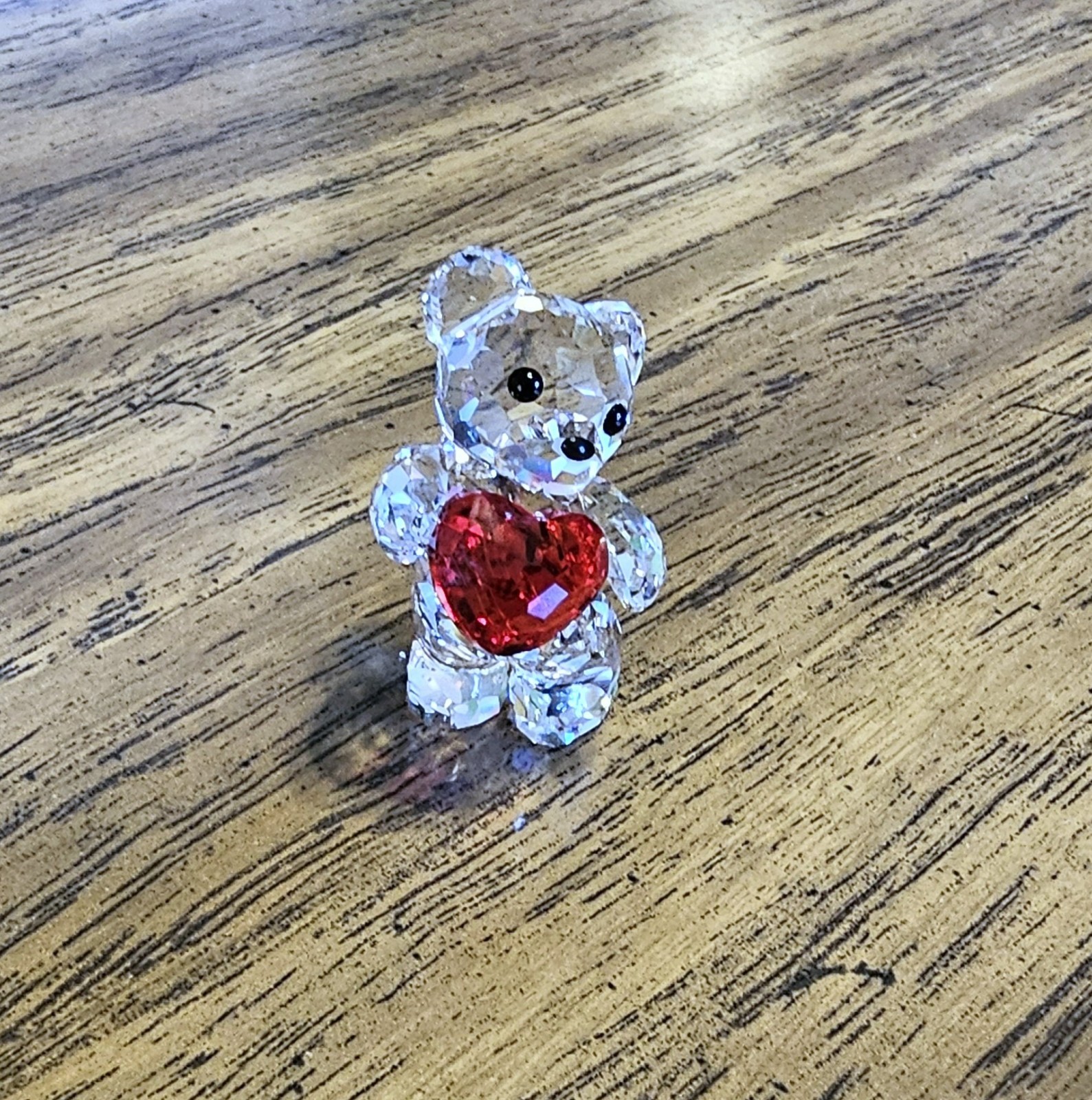 💘 Swarovski Crystal 2009 “A Heart For You” Kris Bear Figurine, w/ Red Heart NIB