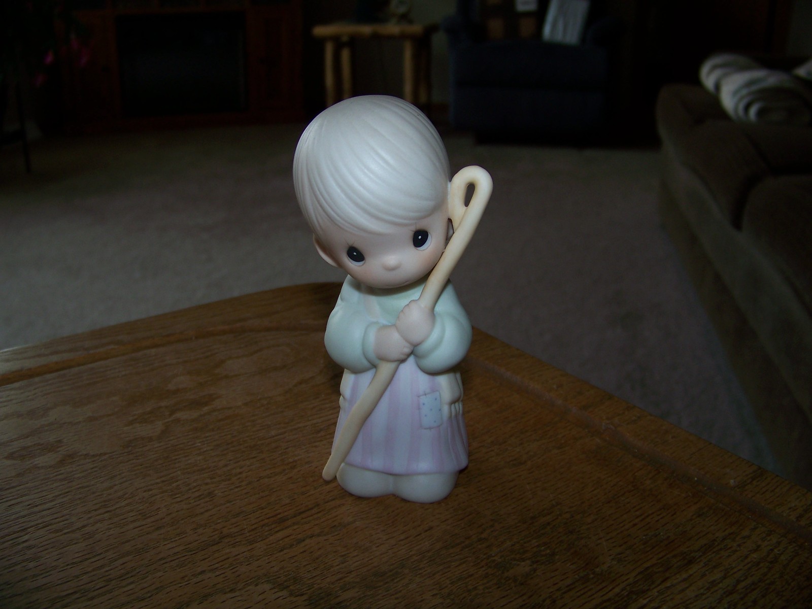 PRECIOUS MOMENT NATIVITY SHEPHERD BOY W/STAFF FIGURINE VTG 1986 CLEAN FLAWLESS!!