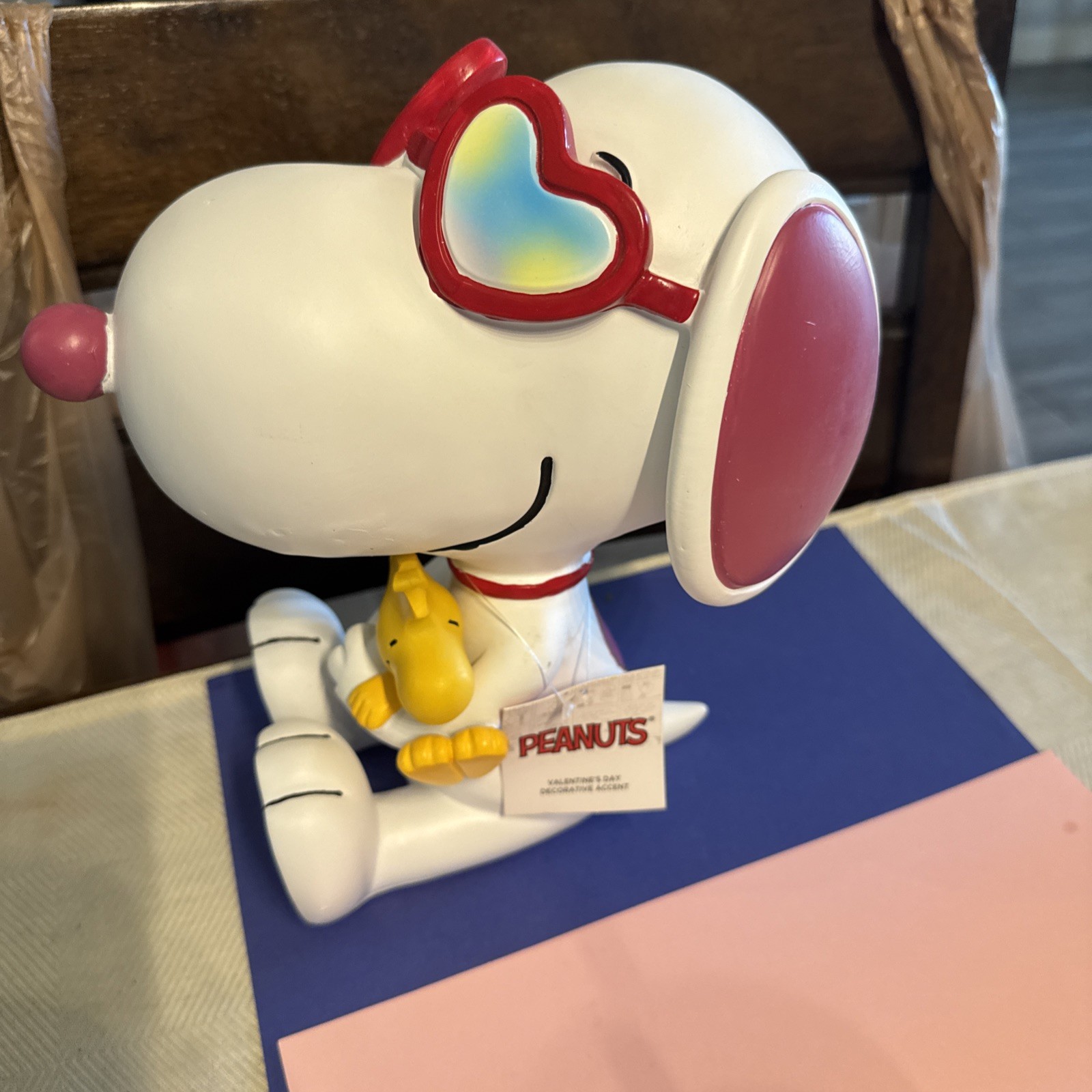 Snoopy Woodstock With Hearts Peanuts Valentine’s Day Love Figurine 9”