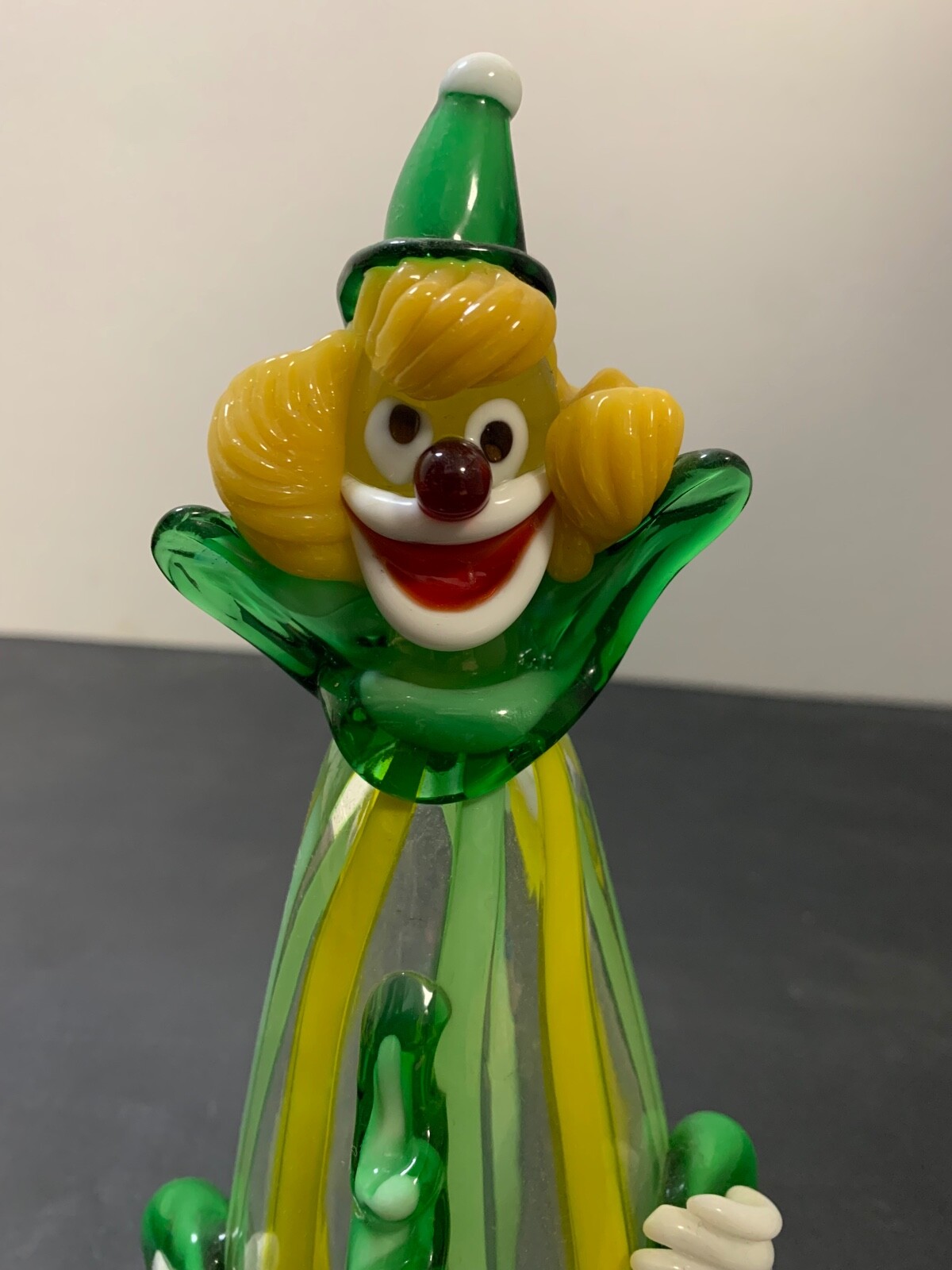 Vintage Murano Glass Clown Figurine. Hand Blown Glass. 1960-1969.